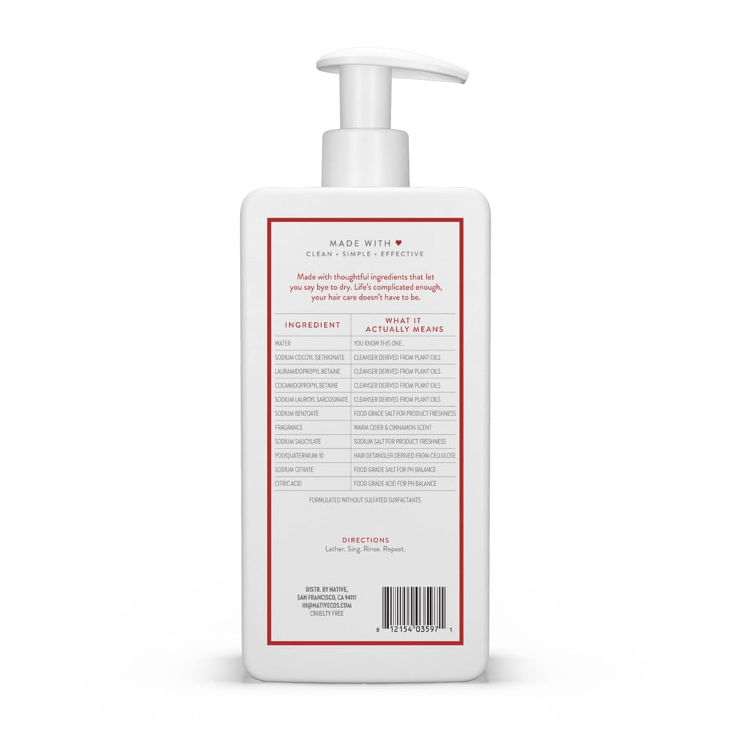 Moisturizing Shampoo, Warm Cider &amp; Cinnamon, Sulfate Free, Paraben Free, 16.5 fl. oz