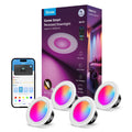 Smart 6'' LED Retrofit Recessed Can Lights for Indoor Living Room, Ceiling Light, Dimmable, Color Changing, LED Light Bulbs, 4 Pack