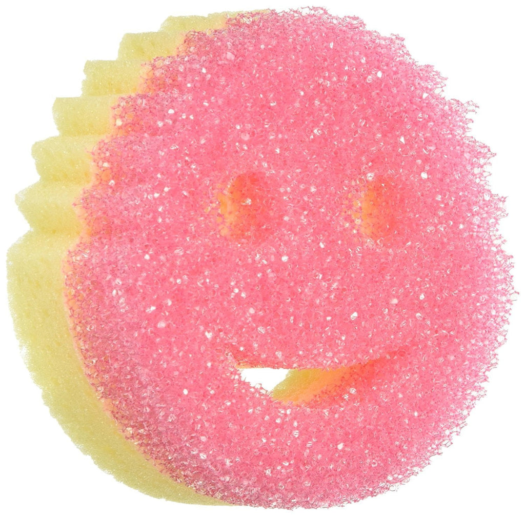 Scrub Mommy Sponge, Pink, 2 Pack, Soft in Warm Water, Firm in Cold