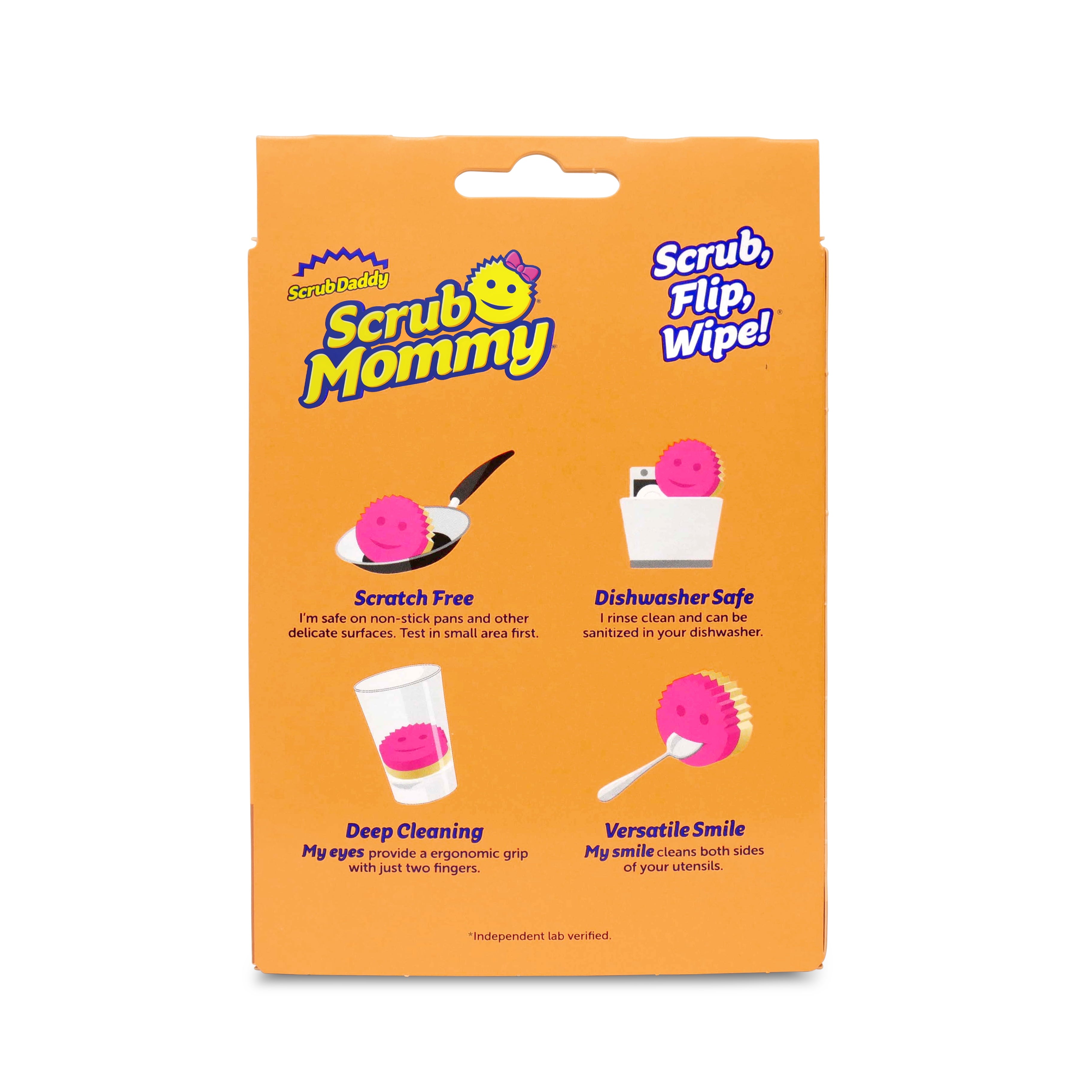 Scrub Mommy Sponge, Pink, 2 Pack, Soft in Warm Water, Firm in Cold