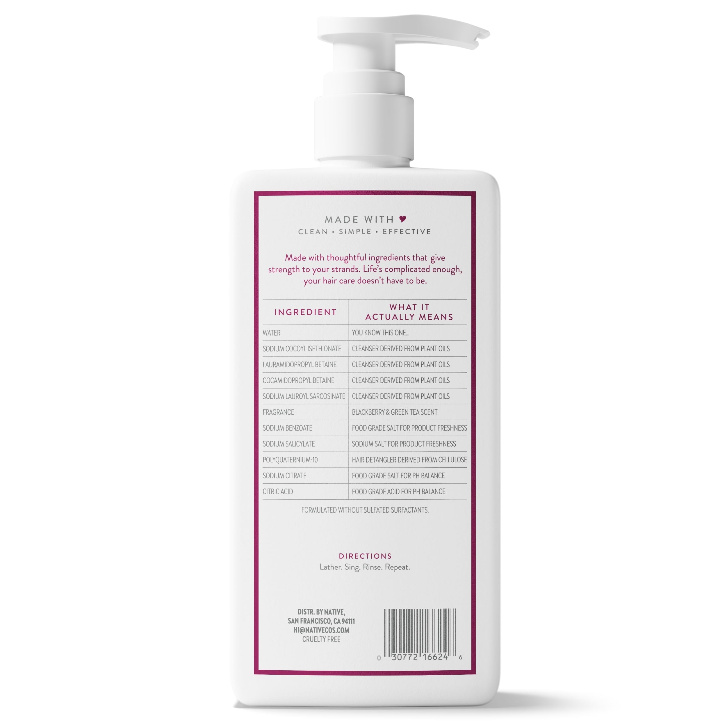 Strengthening Shampoo Blackberry and Green Tea 16.5 fl oz