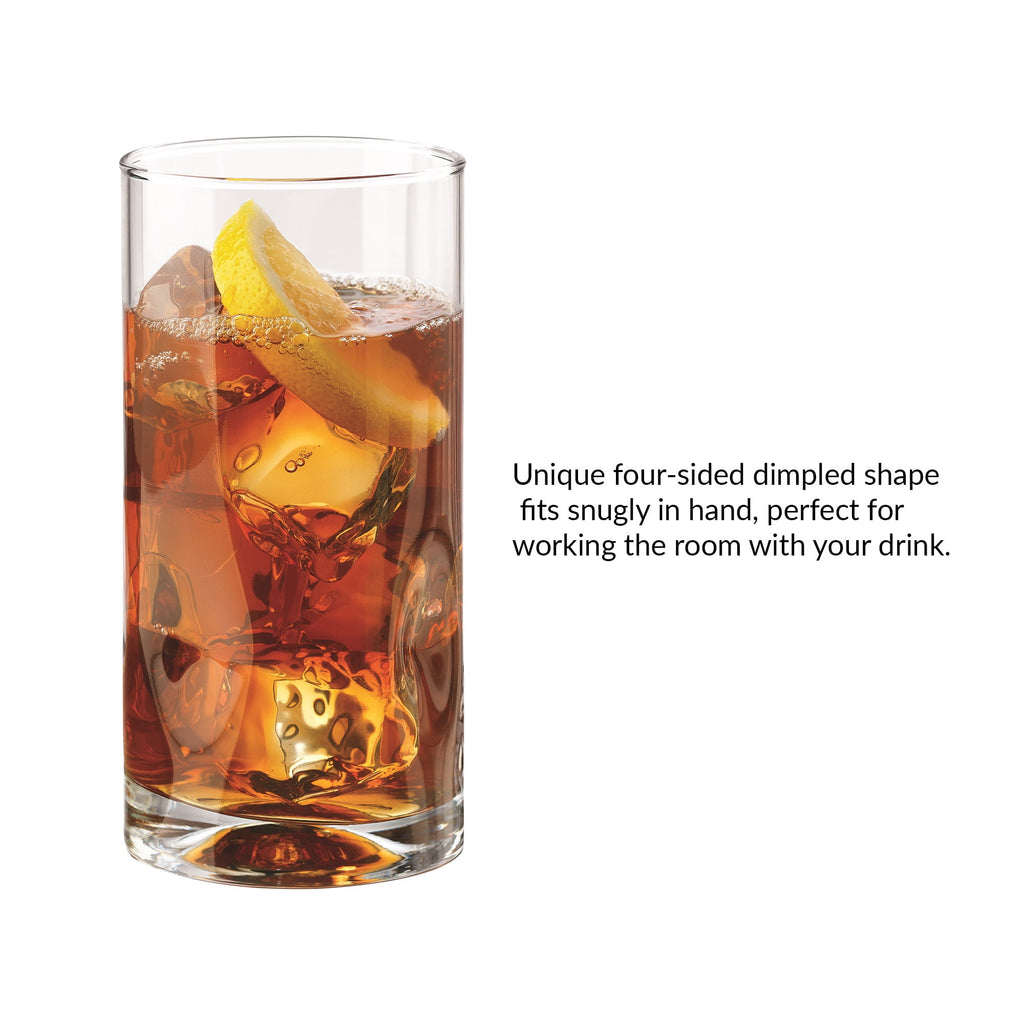 Better Homes &amp; Gardens Lyra Glass Drinkware Set, 16.7 oz, 4-Piece