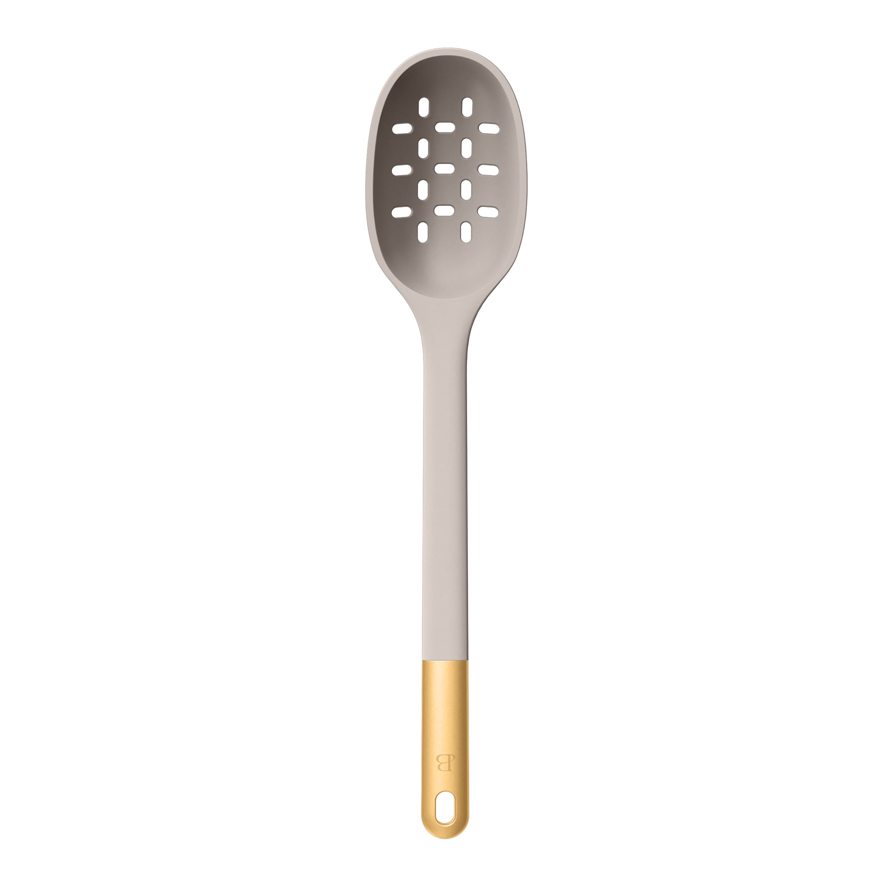 6-Piece Silicone Kitchen Utensil Tool Set with Rotating Rack by Drew Barrymore, Porcini Taupe
