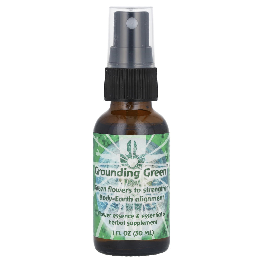 Flower Essence Services Flower Essence &amp; Essential Oil, Grounding Green, 1 fl oz (30 ml)