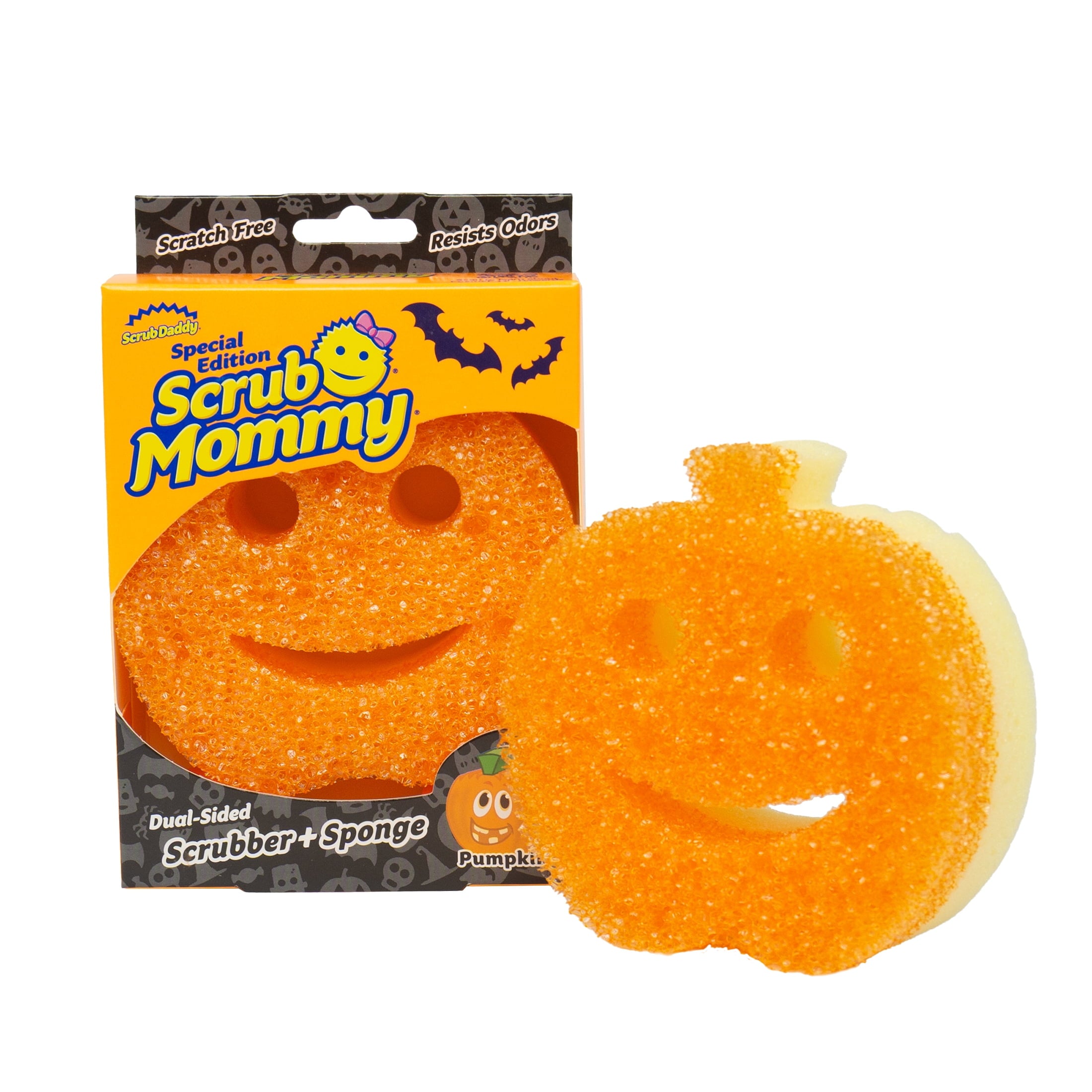 Scrub Mommy Halloween Pumpkin Non-Scratch Cleaning Sponge