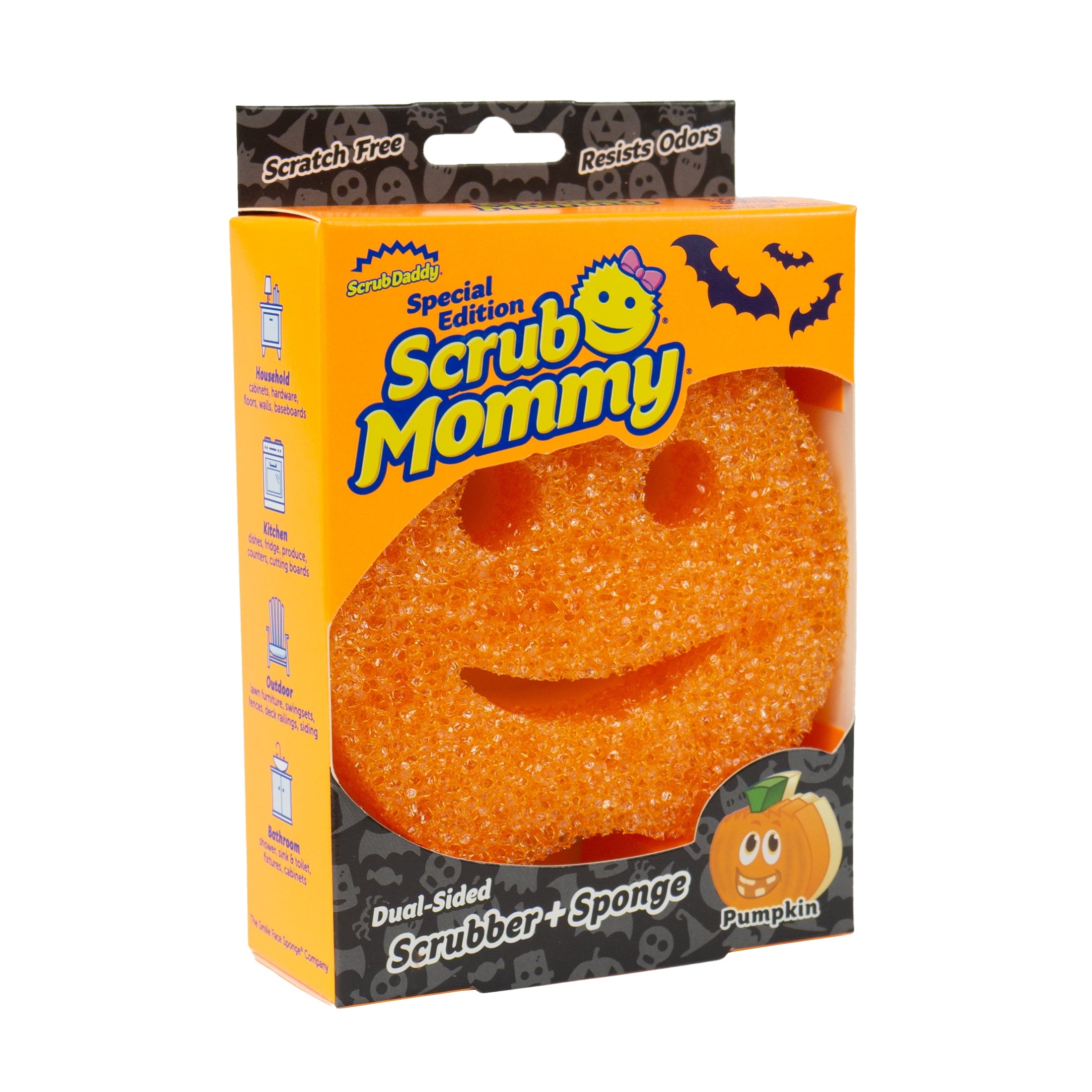 Scrub Mommy Halloween Pumpkin Non-Scratch Cleaning Sponge