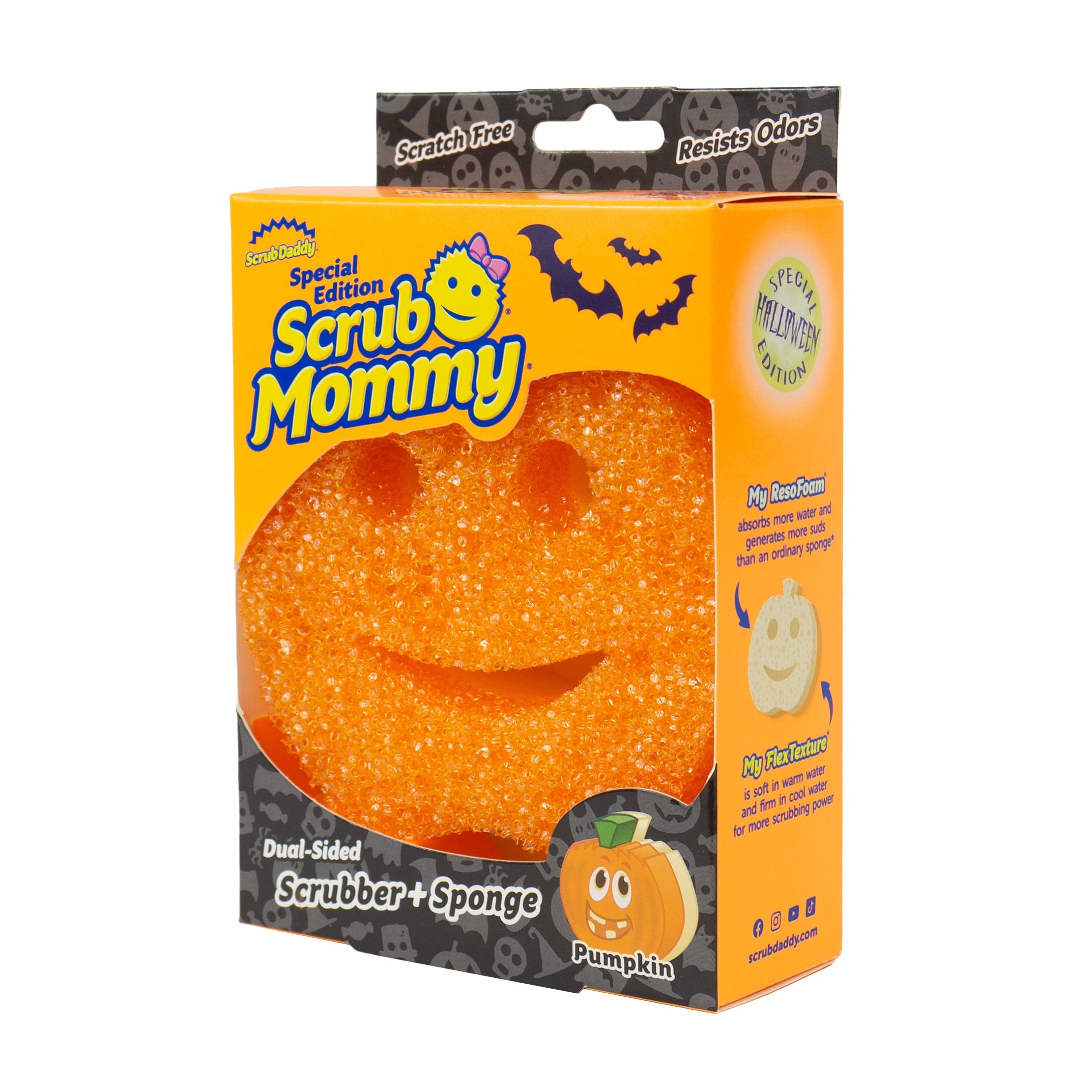 Scrub Mommy Halloween Pumpkin Non-Scratch Cleaning Sponge