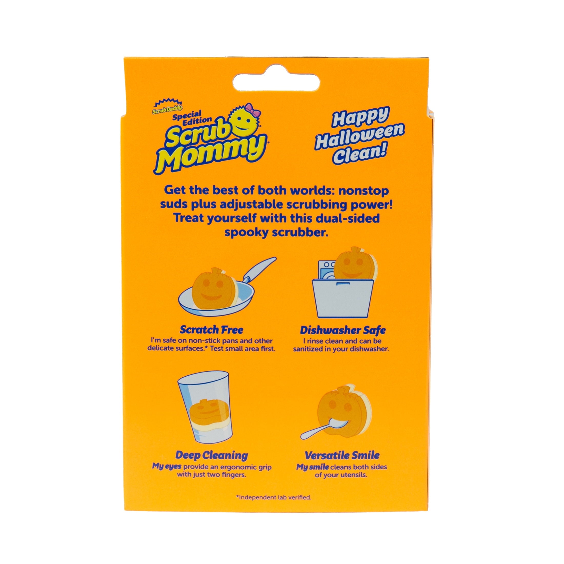 Scrub Mommy Halloween Pumpkin Non-Scratch Cleaning Sponge