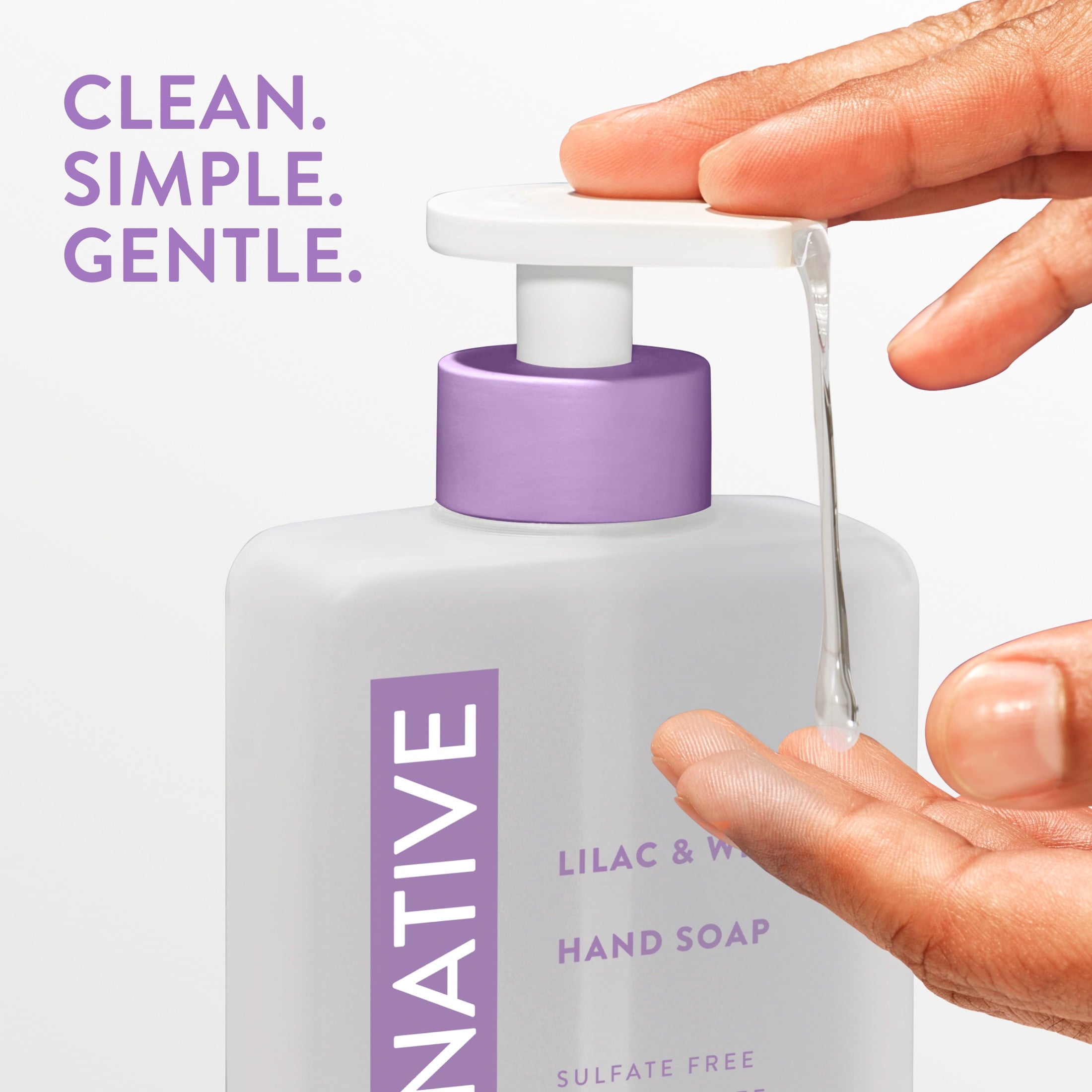 Liquid Hand Soap, Lilac &amp; White Tea, Non-drying, Naturally Derived Cleansers, Sulfate Free, 13 fl oz