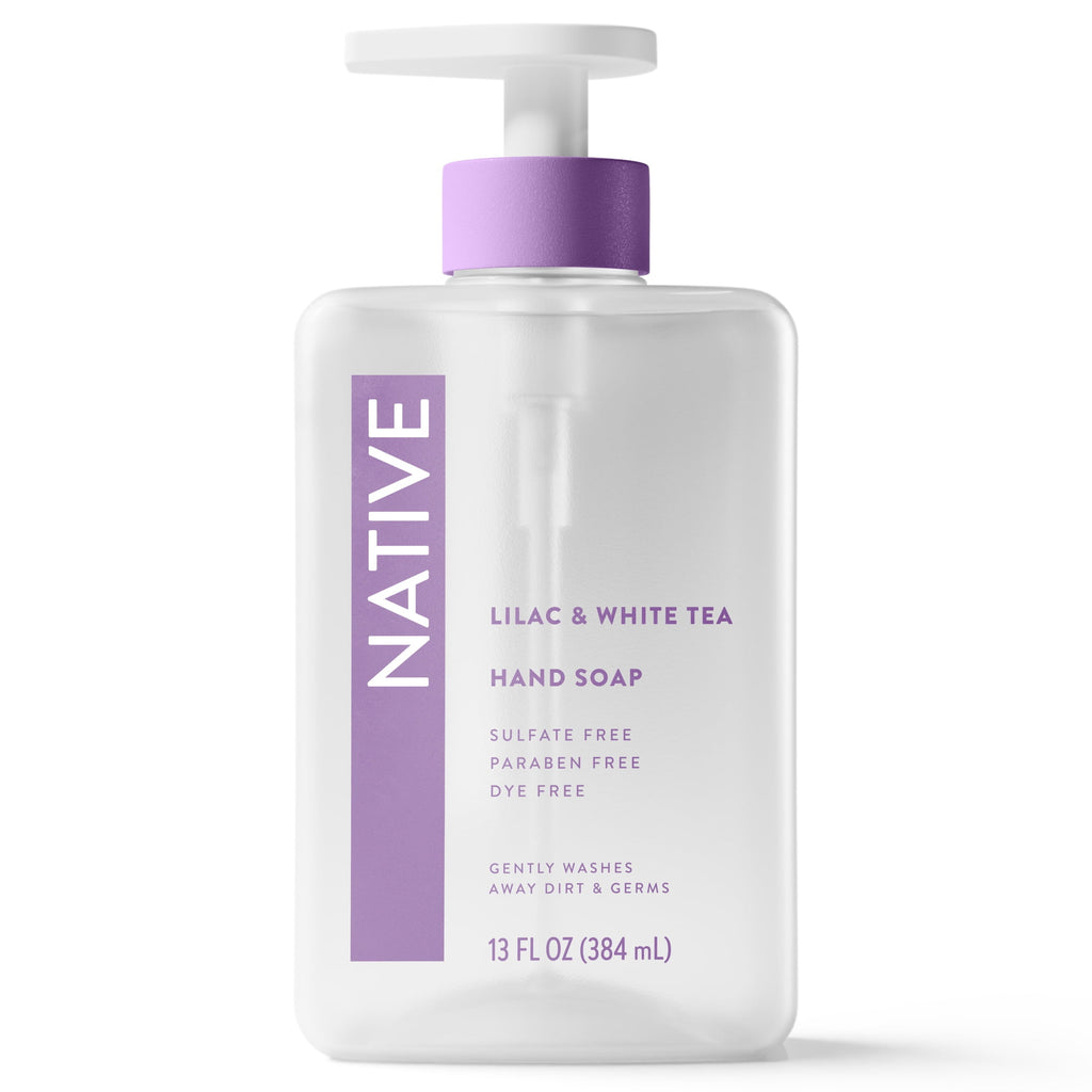Liquid Hand Soap, Lilac &amp; White Tea, Non-drying, Naturally Derived Cleansers, Sulfate Free, 13 fl oz