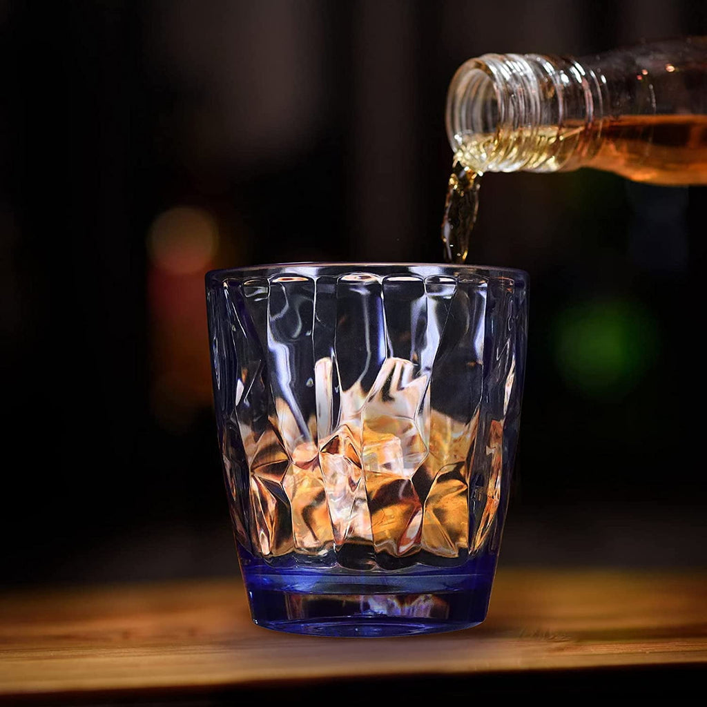 470ml Transparent Blue PC Drinkware (Set of 4)