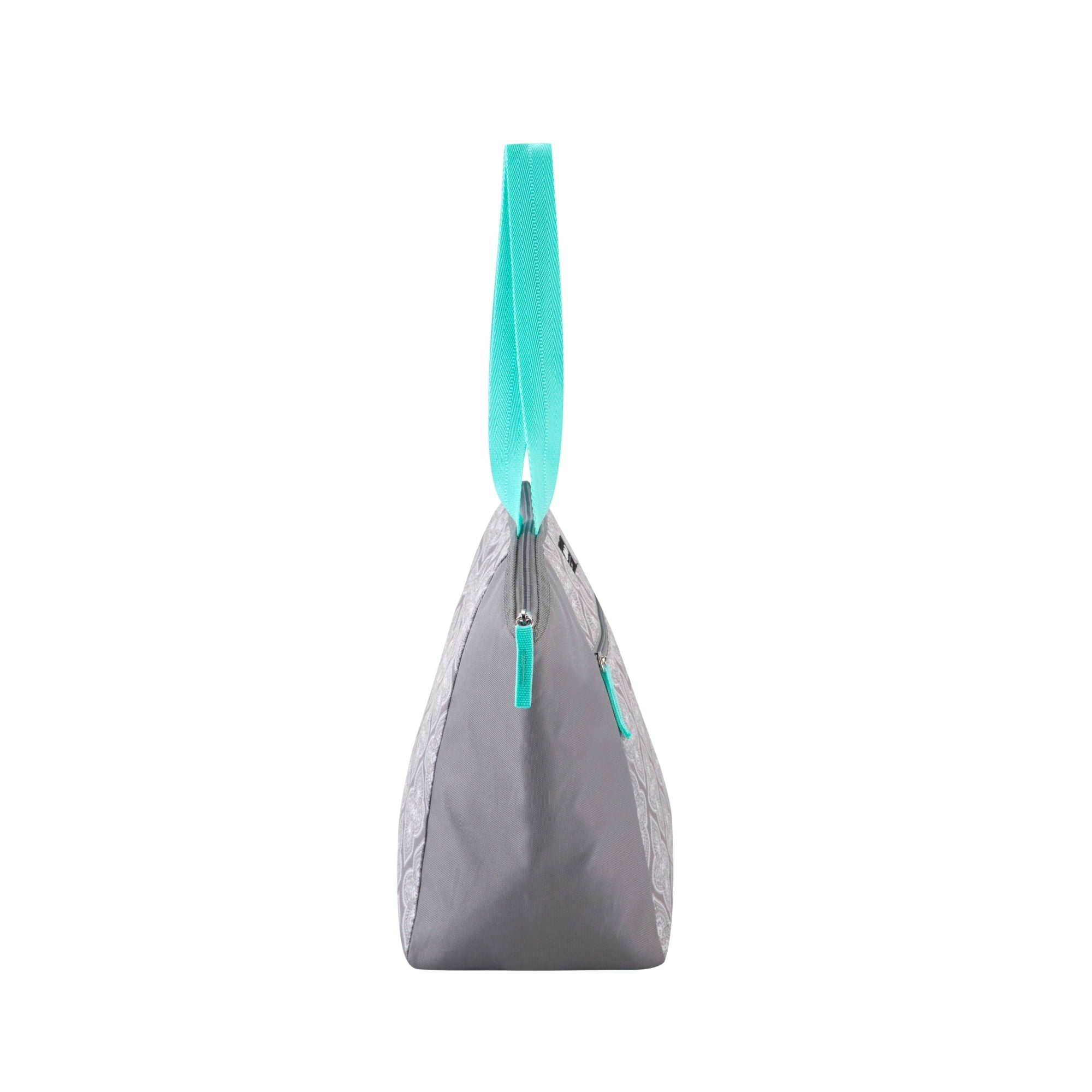 Essential Tote Lunch Bag Cooler, 14 Can Capacity, Gray and Teal