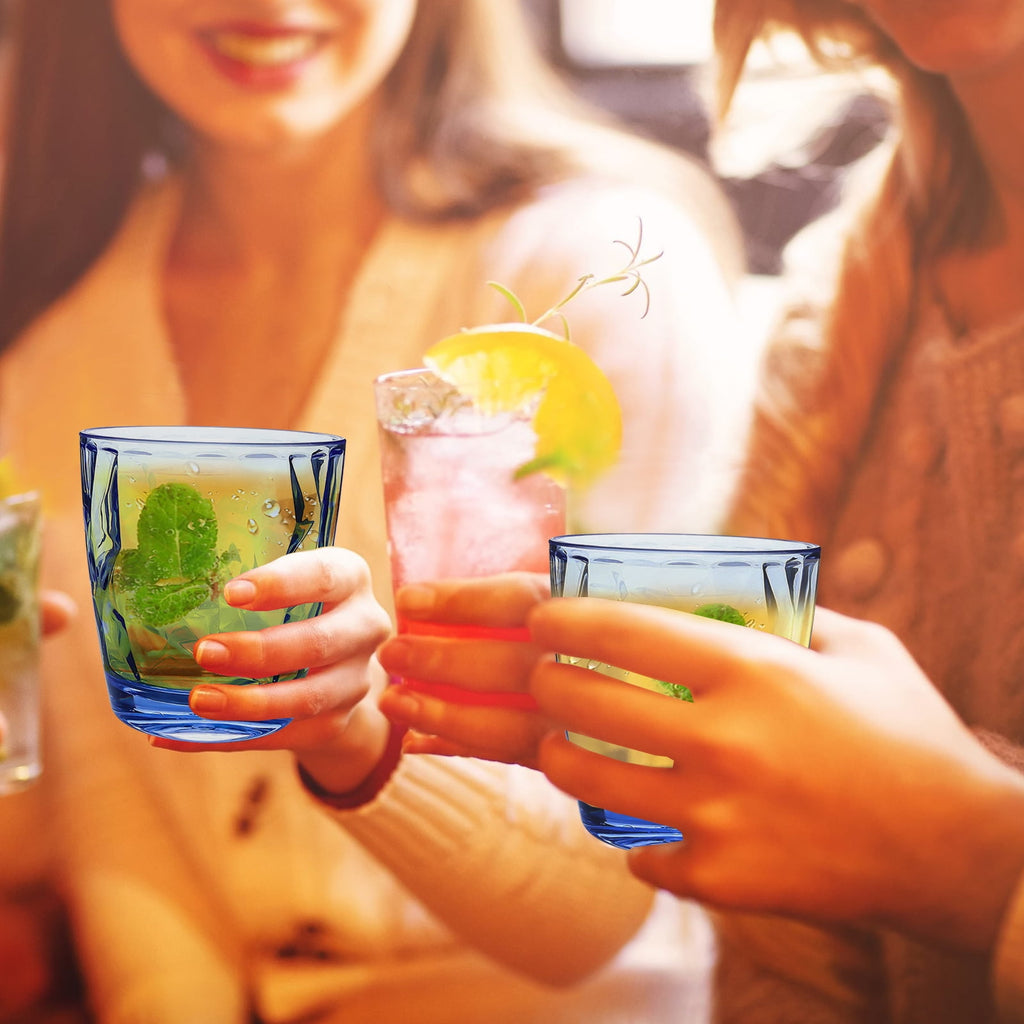 470ml Transparent Blue PC Drinkware (Set of 4)