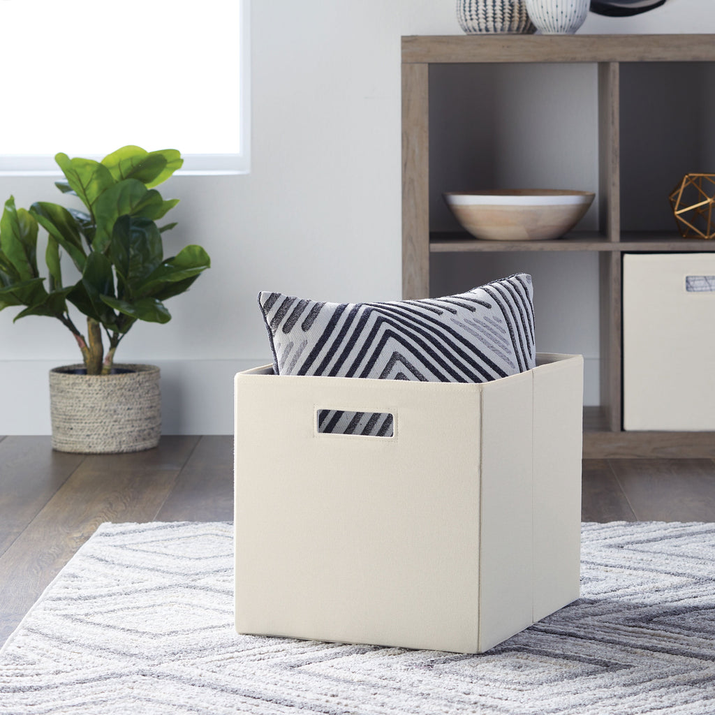Better Homes &amp; Gardens Collapsible Fabric Cube Storage Bin, Vanilla