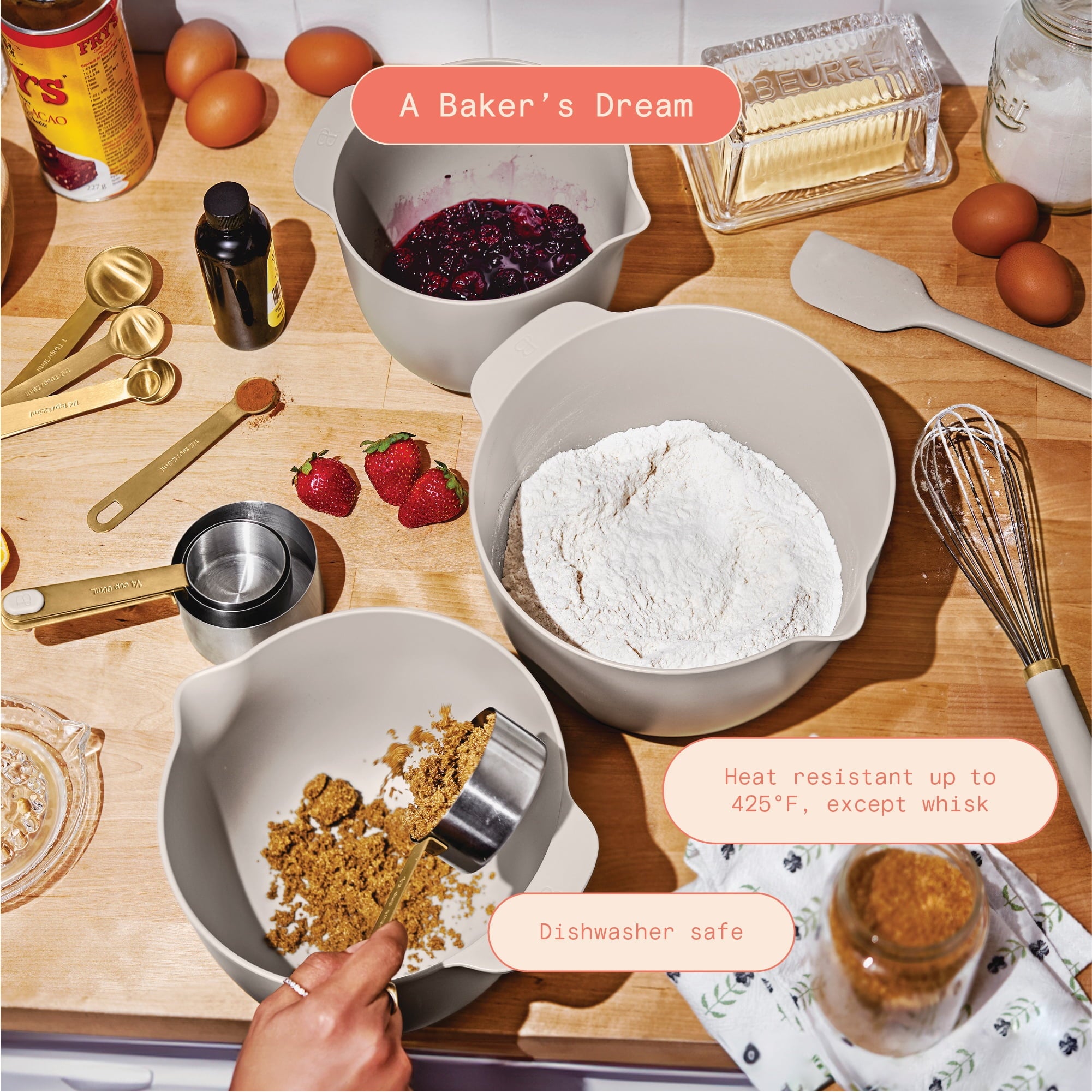 14-Piece Mix &amp; Measure Set, Porcini Taupe by Drew Barrymore