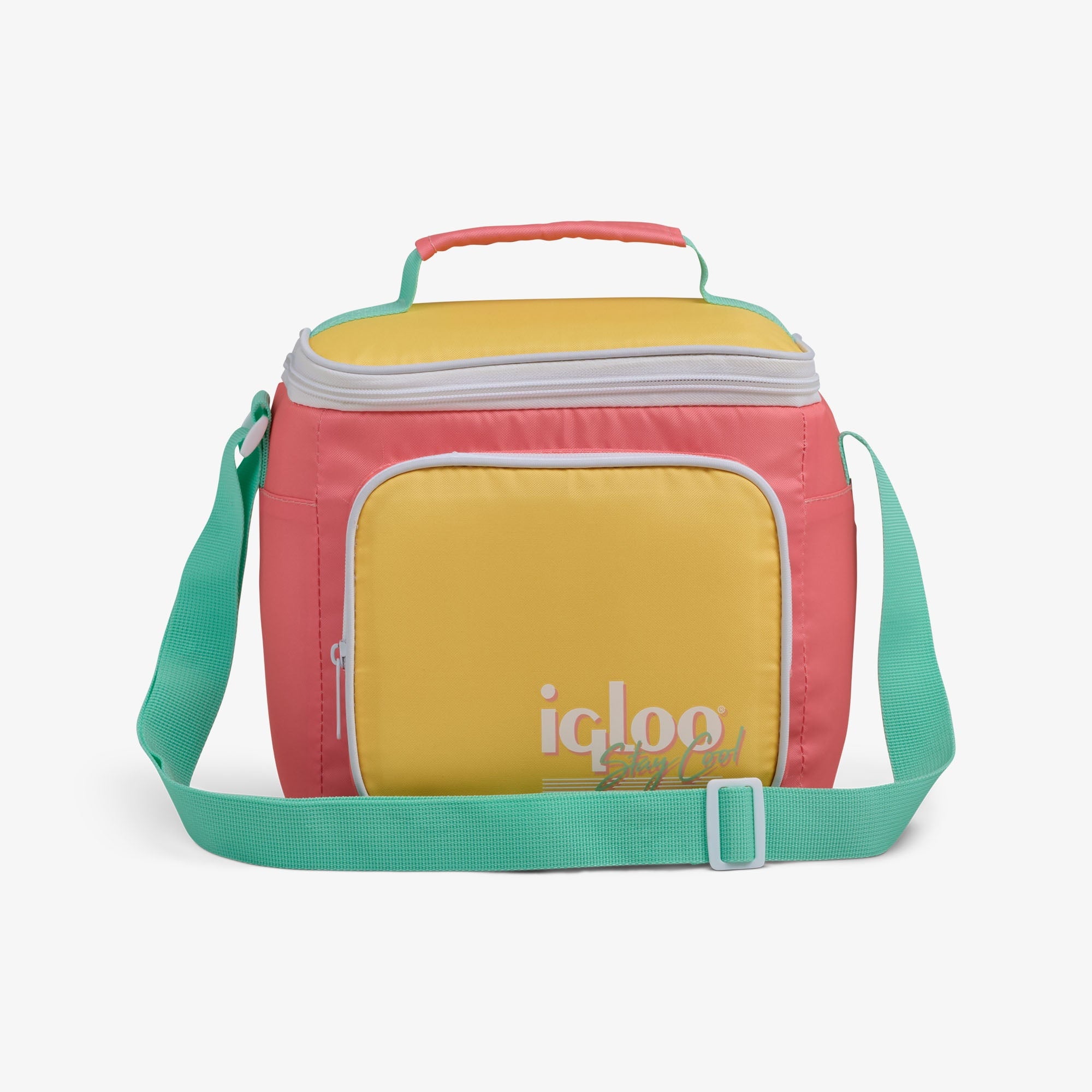 9 Can Capacity Retro Square Lunch Bag Cooler, Yellow