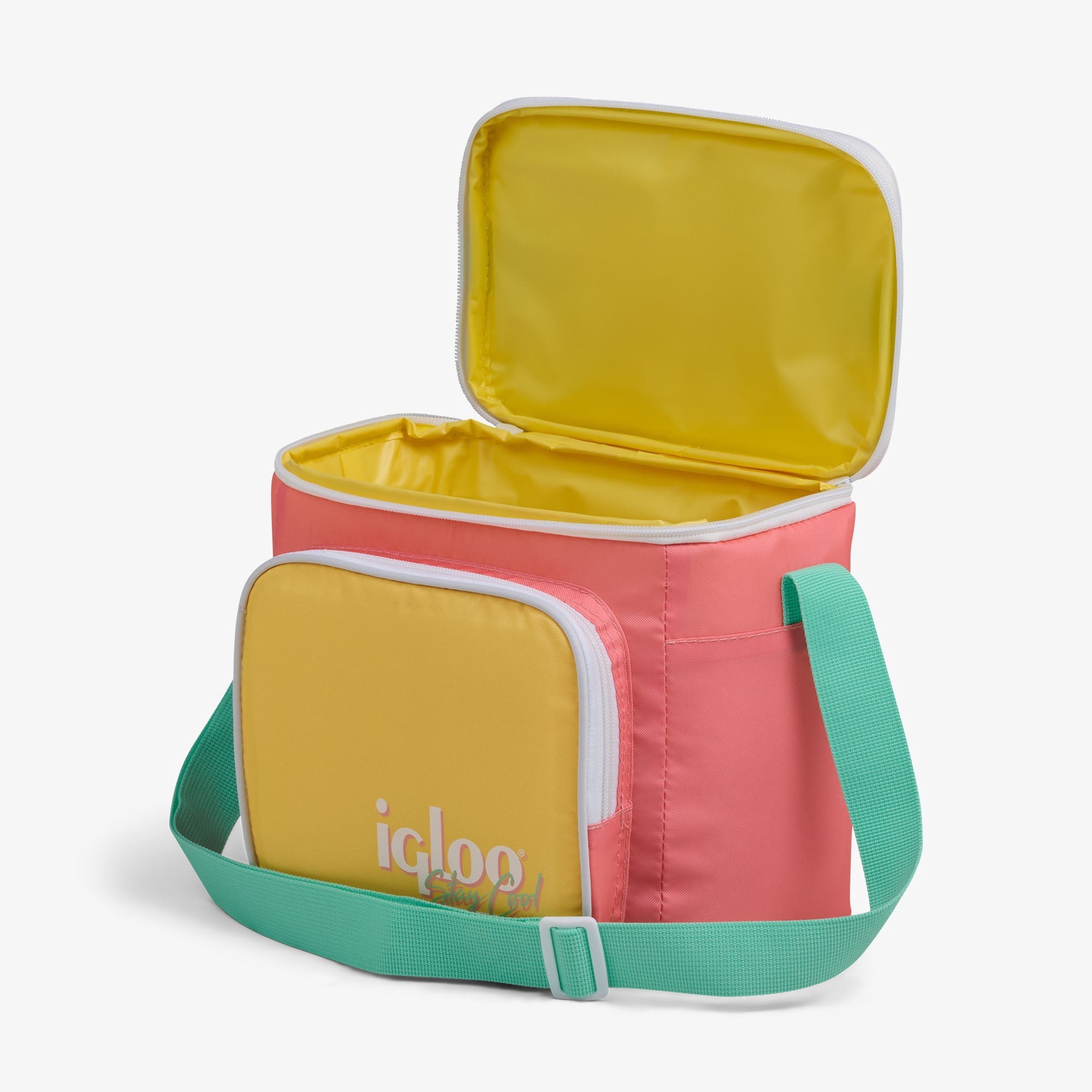 9 Can Capacity Retro Square Lunch Bag Cooler, Yellow