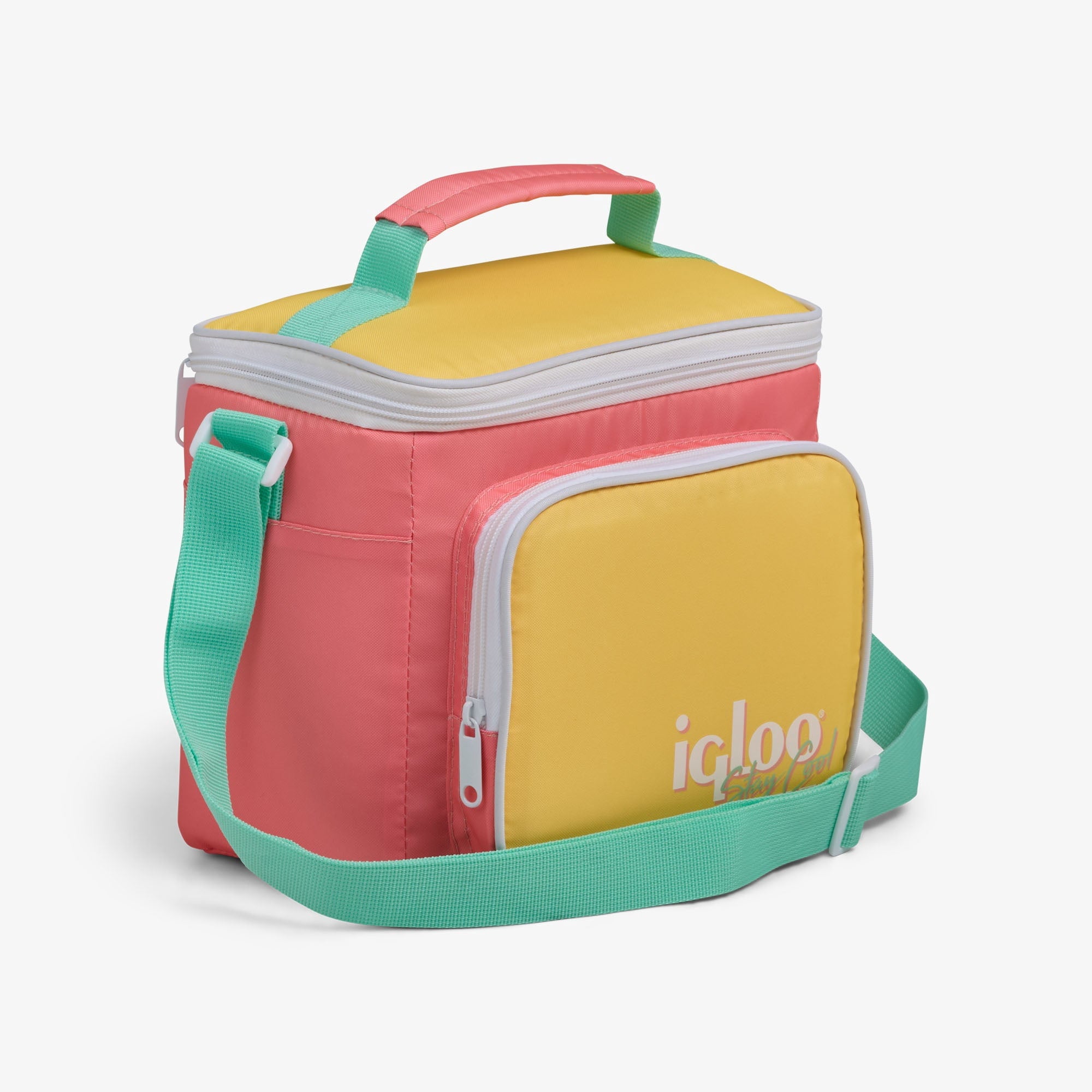 9 Can Capacity Retro Square Lunch Bag Cooler, Yellow