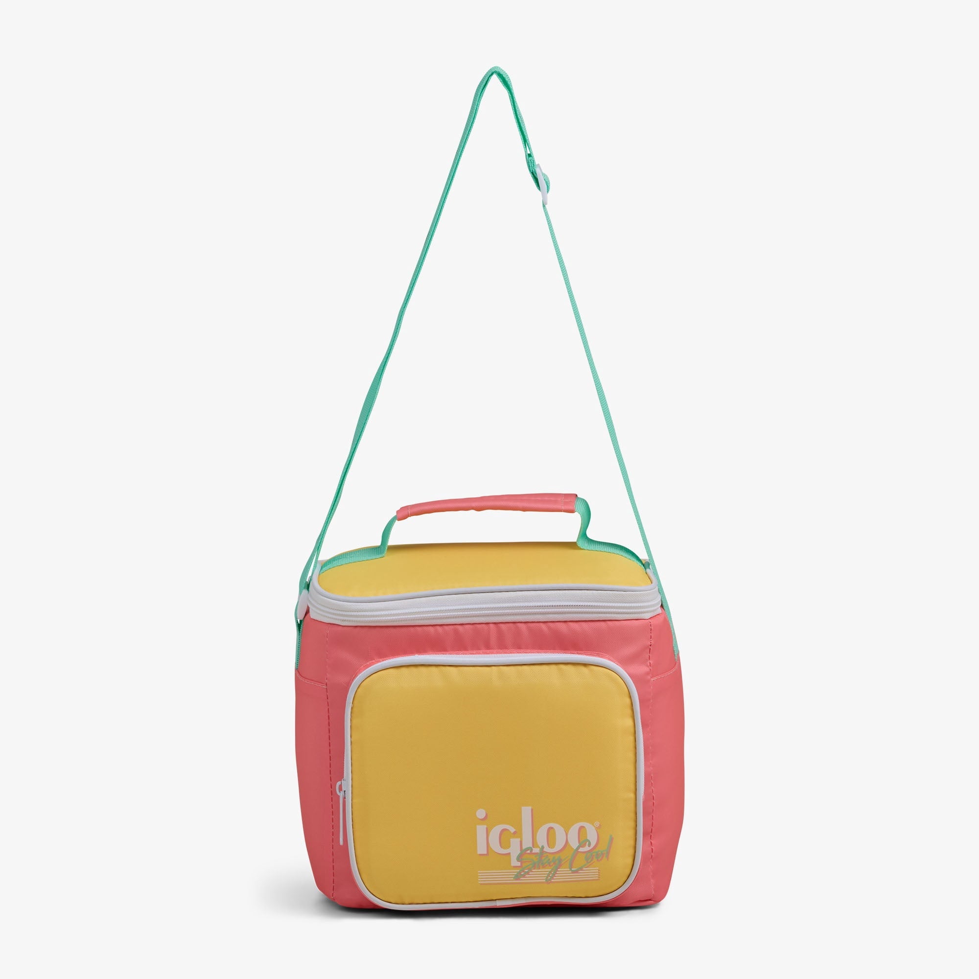 9 Can Capacity Retro Square Lunch Bag Cooler, Yellow