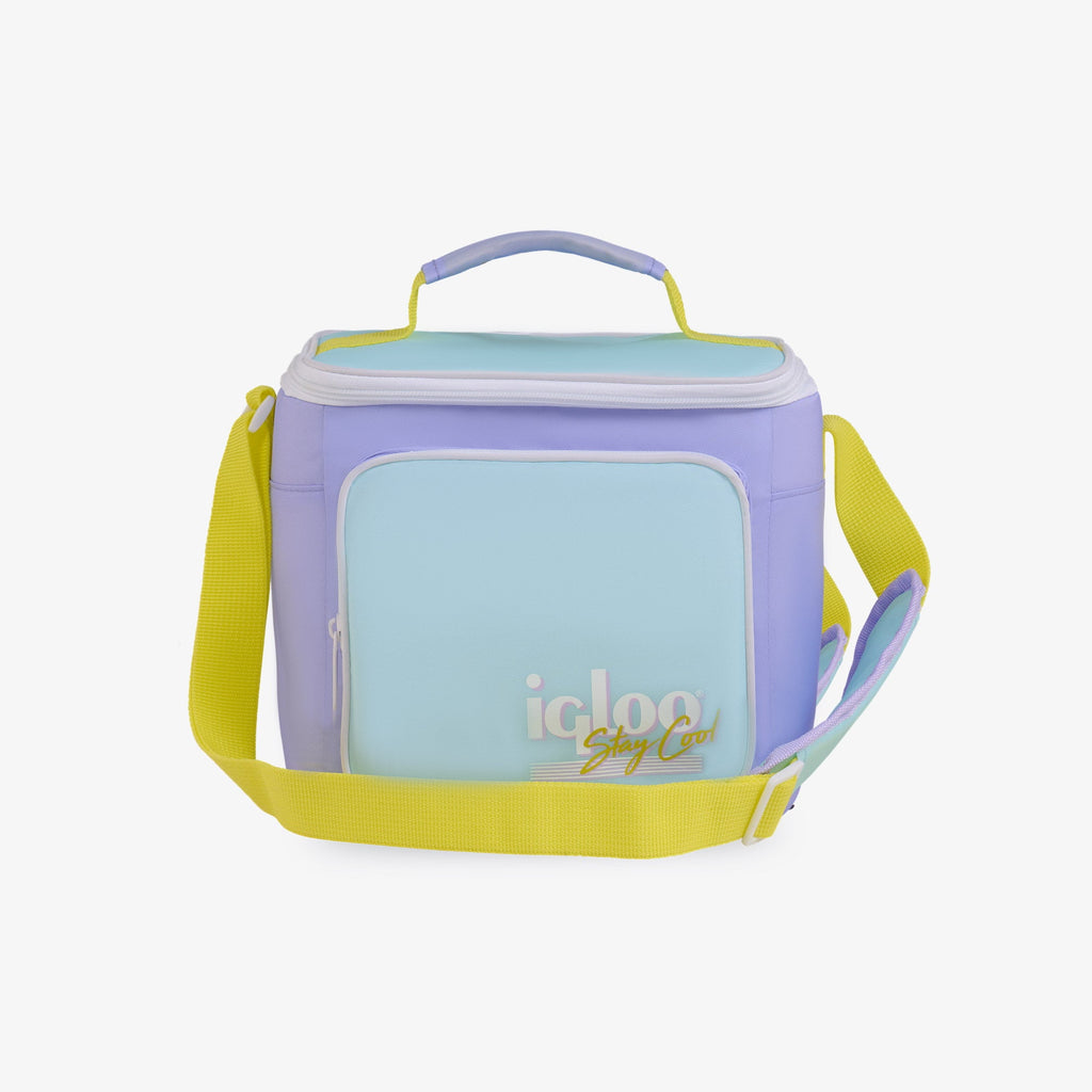 9 Can Capacity Retro Square Lunch Bag Cooler, Yellow