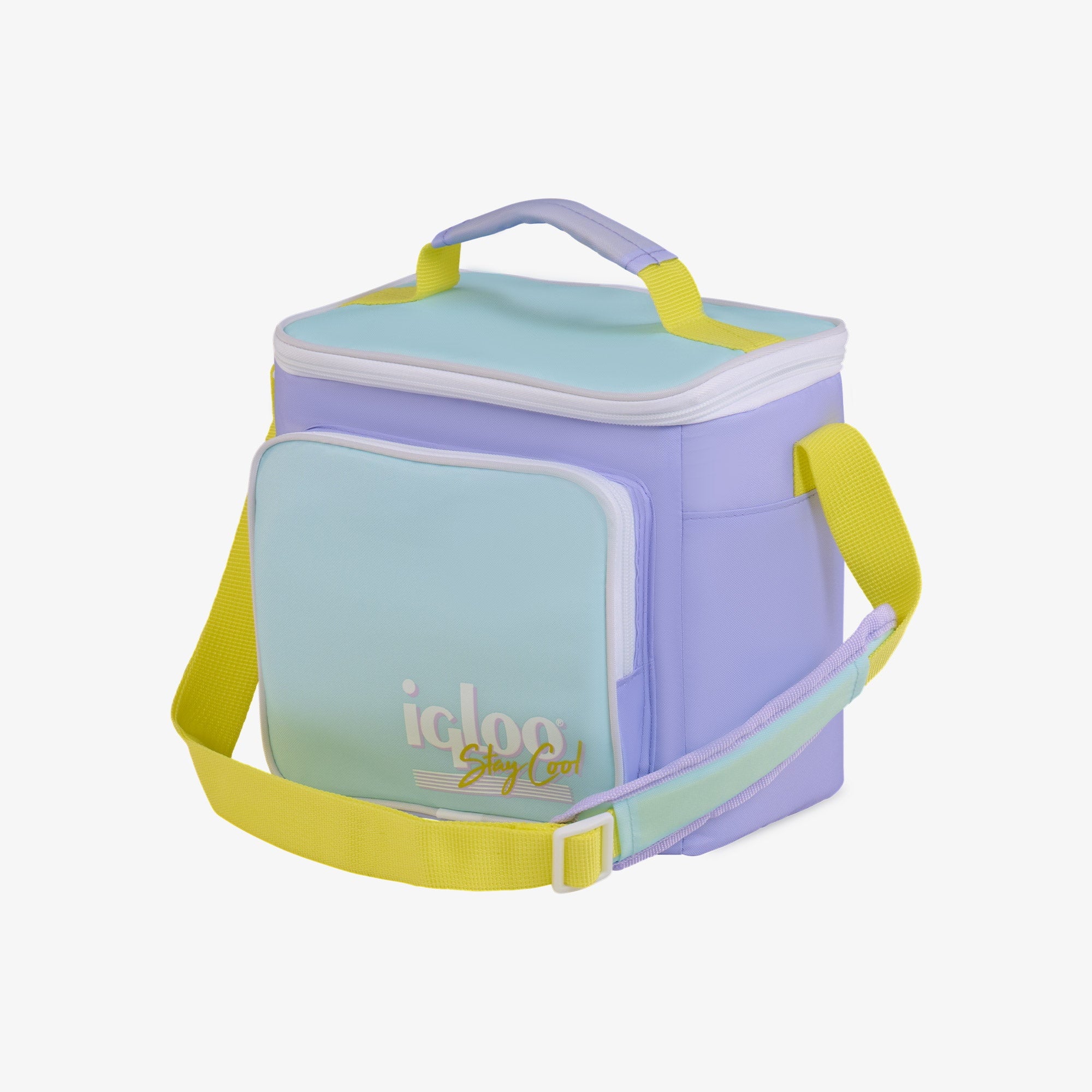 9 Can Capacity Retro Square Lunch Bag Cooler, Yellow