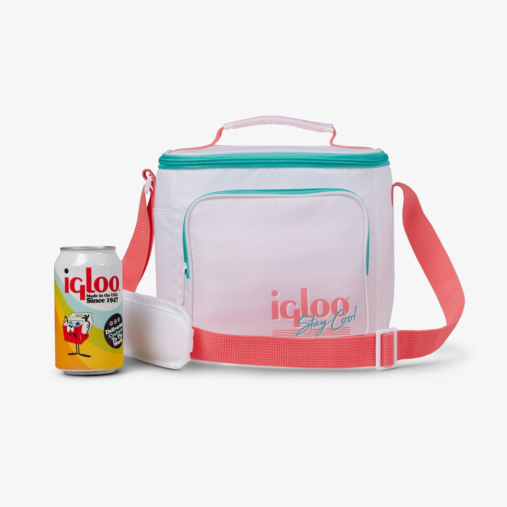 9 Can Capacity Retro Square Lunch Bag Cooler, Yellow
