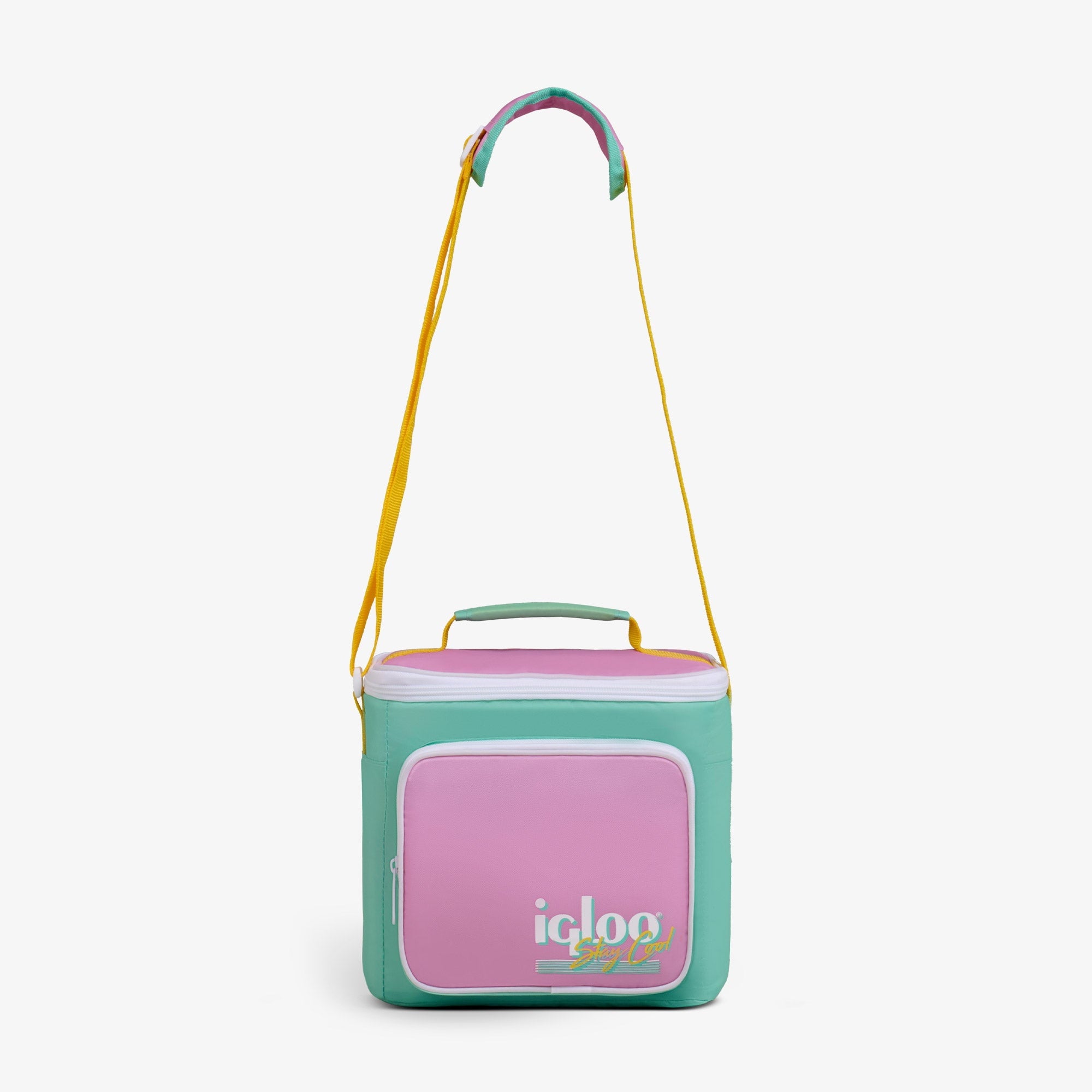 9 Can Capacity Retro Square Lunch Bag Cooler, Yellow