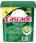 Power Clean Dishwasher Detergent ActionPacs Lemon Scent - 115ct