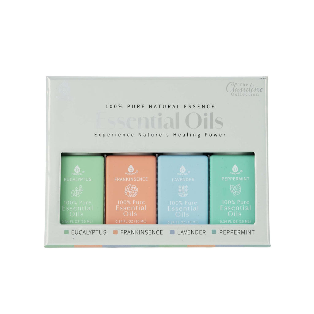 100% Pure Natural Essence Essential Oils – Healing Power with Eucalyptus, Frankincense, Lavender, and Peppermint