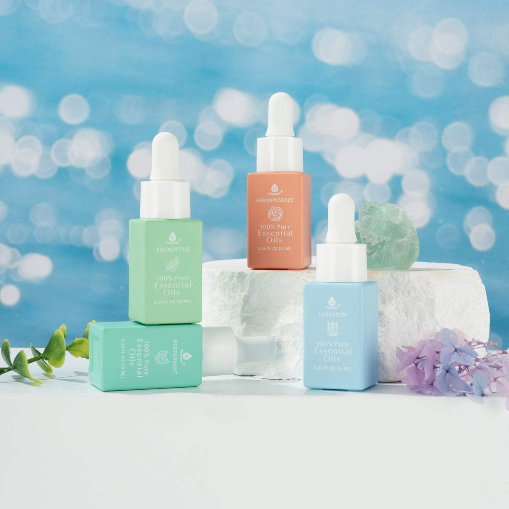 100% Pure Natural Essence Essential Oils – Healing Power with Eucalyptus, Frankincense, Lavender, and Peppermint