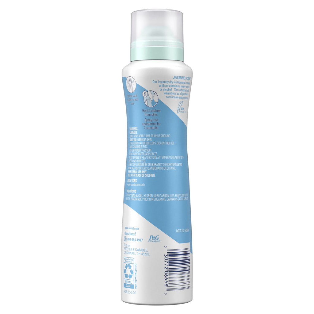 Aluminum Free Dry Spray Women's Deodorant, Midnight Jasmine, 4.1 oz