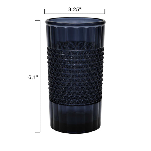 20 oz Tall Acrylic Diamond Texture Tumbler, Blue