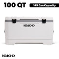 100 QT Latitude Marine Ultra Hard-Sided Cooler, White and Moonscape Gray