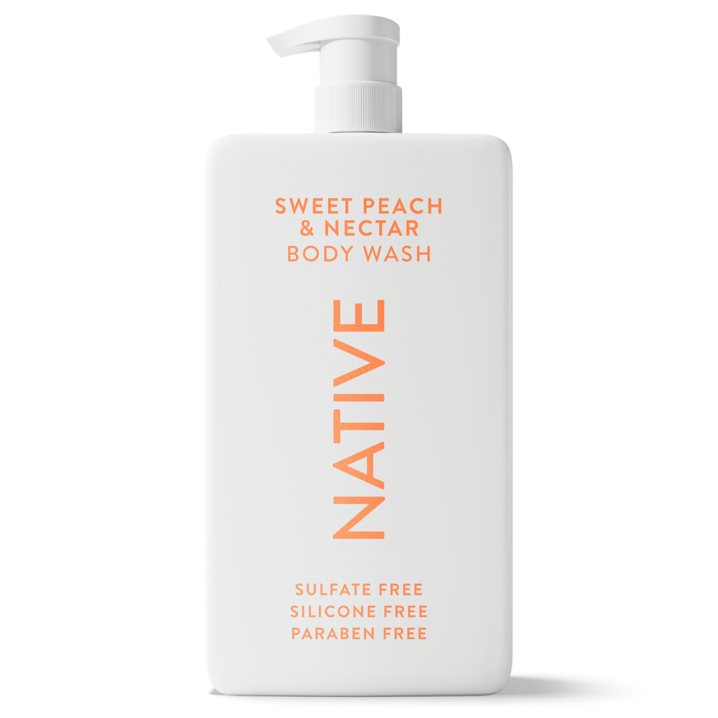 Body Wash, Sweet Peach &amp; Nectar, Sulfate Free, Naturally Derived Ingredients, 24hr Freshness, for Women &amp; Men, 36 fl oz