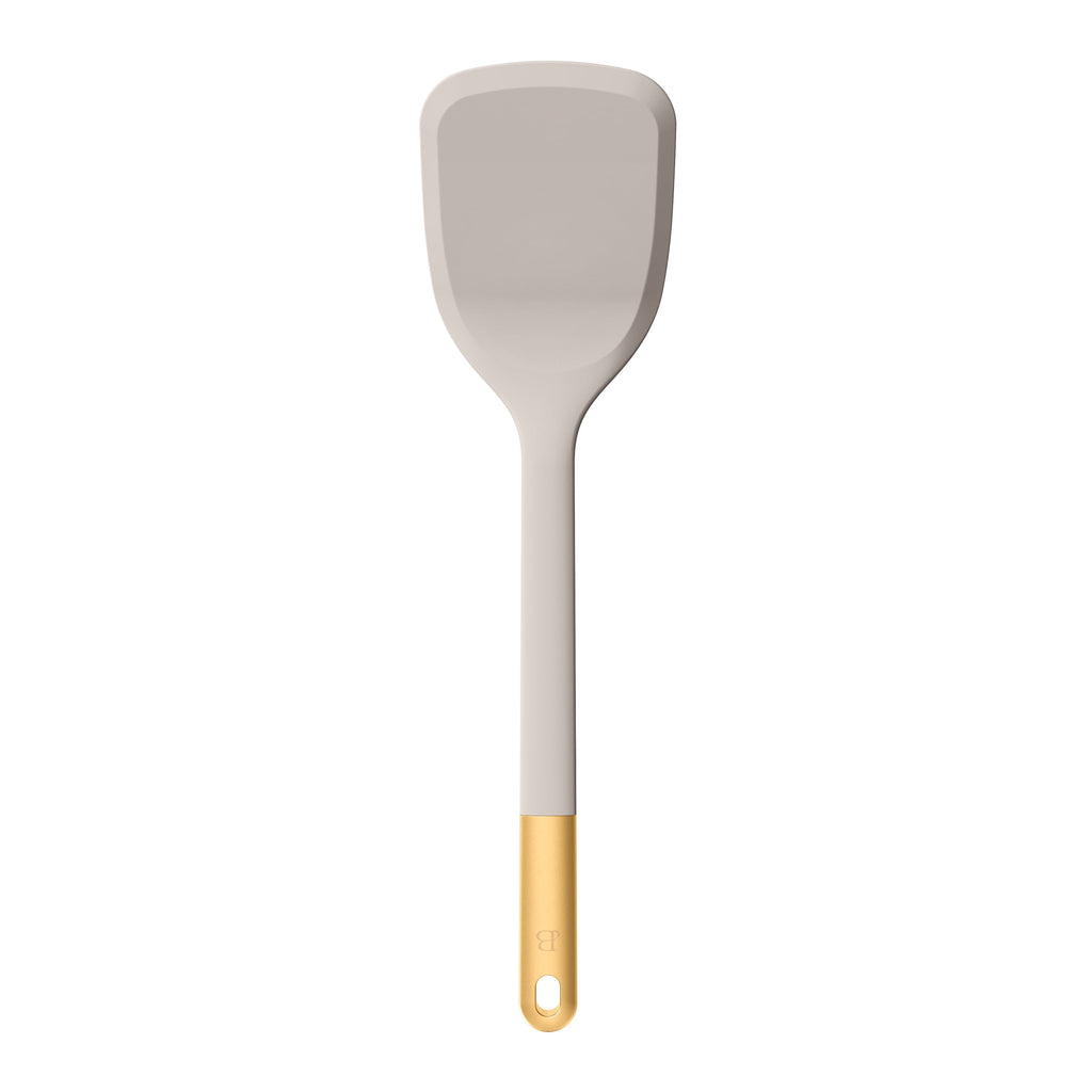 3-Piece Silicone Kitchen Utensil Tool Set, Porcini Taupe by Drew Barrymore