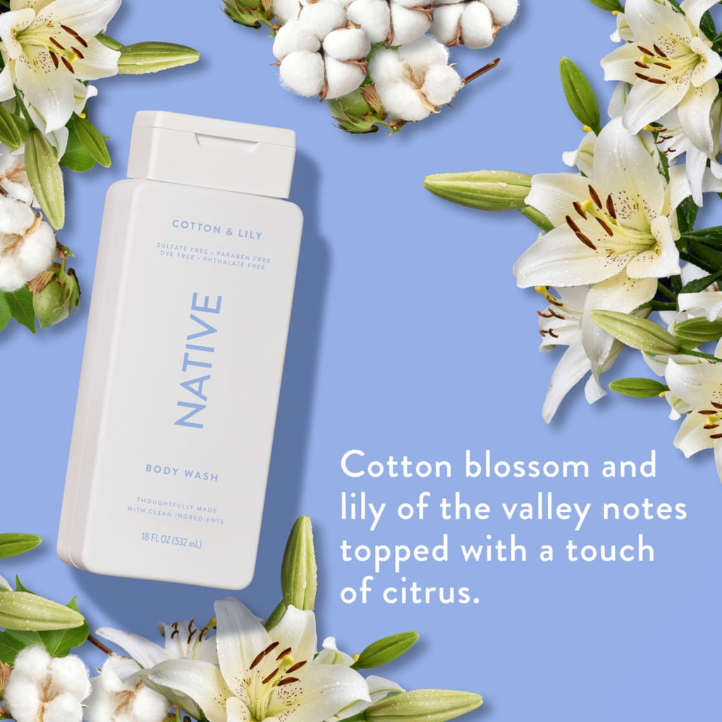 Body Wash, Coconut &amp; Vanilla, Sulfate Free, Naturally Derived Ingredients, 24hr Freshness, for Women &amp; Men, 18 fl oz