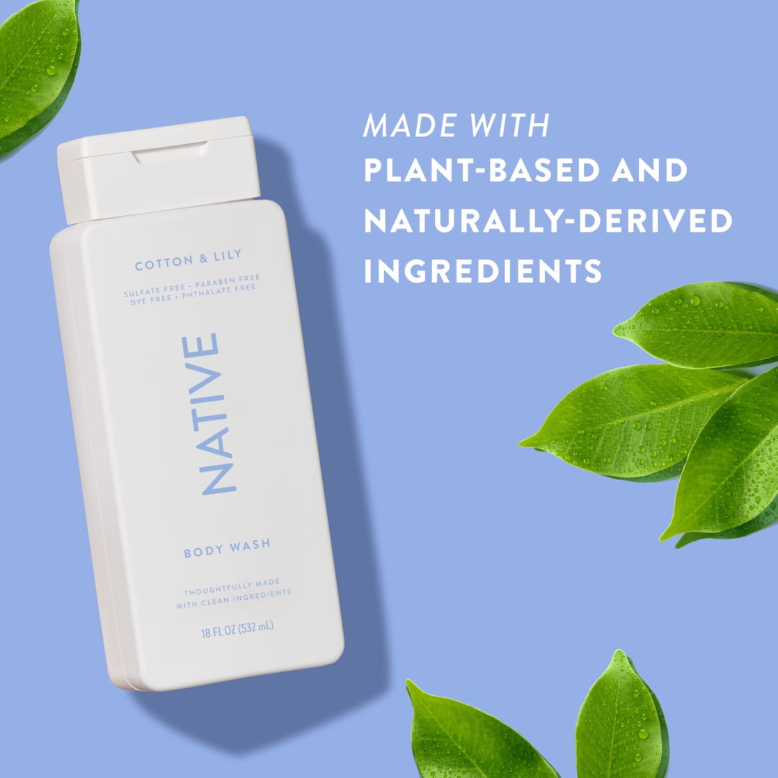 Body Wash, Coconut &amp; Vanilla, Sulfate Free, Naturally Derived Ingredients, 24hr Freshness, for Women &amp; Men, 18 fl oz