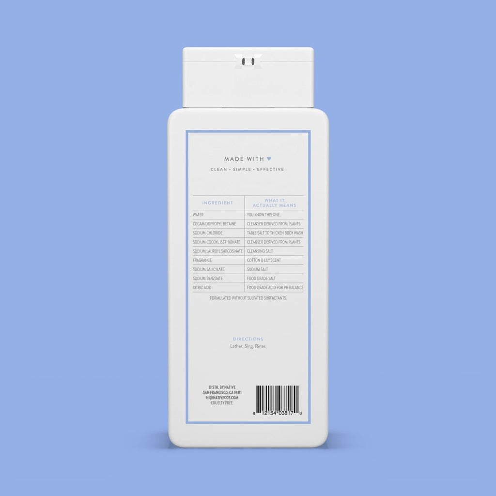 Body Wash, Coconut &amp; Vanilla, Sulfate Free, Naturally Derived Ingredients, 24hr Freshness, for Women &amp; Men, 18 fl oz