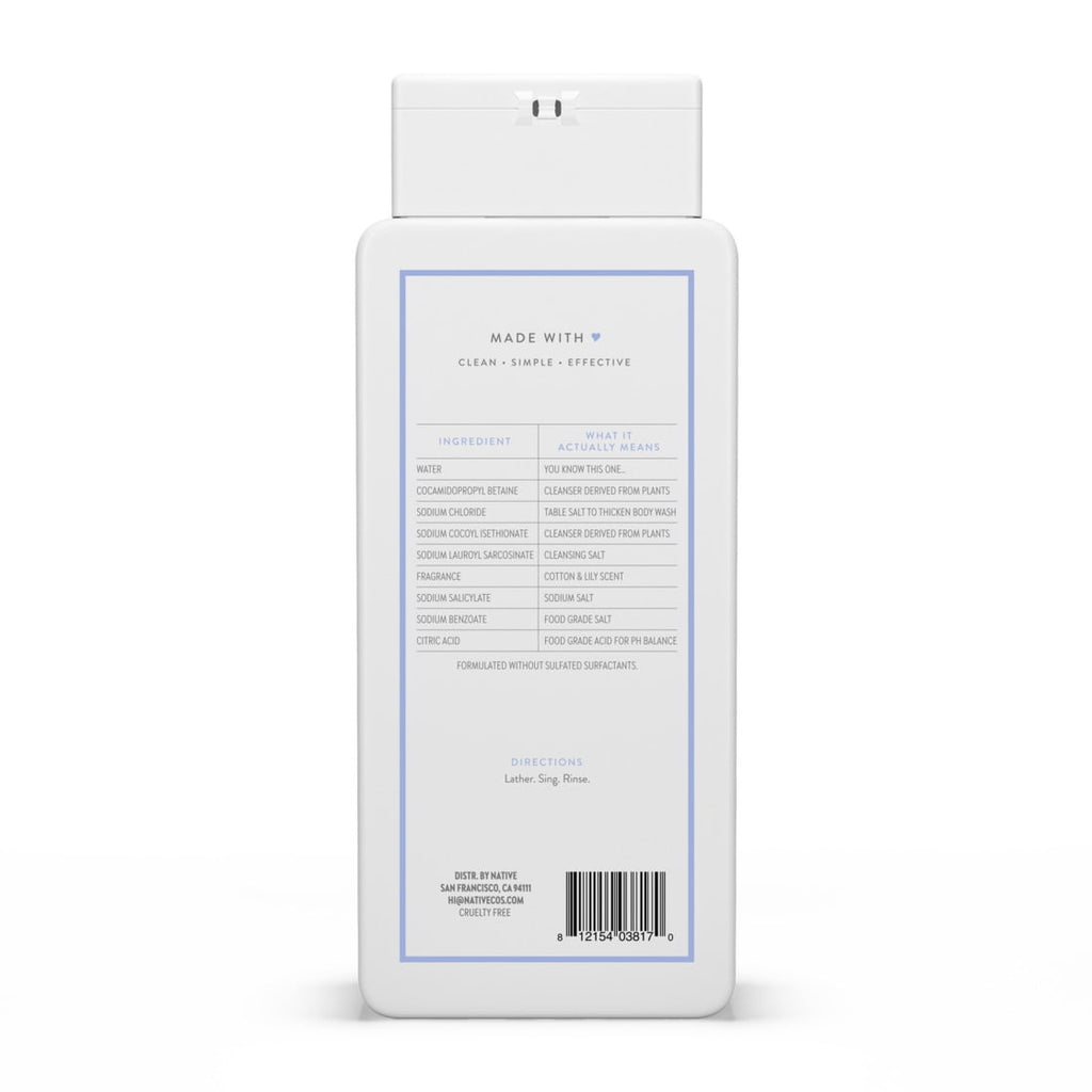 Body Wash, Coconut &amp; Vanilla, Sulfate Free, Naturally Derived Ingredients, 24hr Freshness, for Women &amp; Men, 18 fl oz