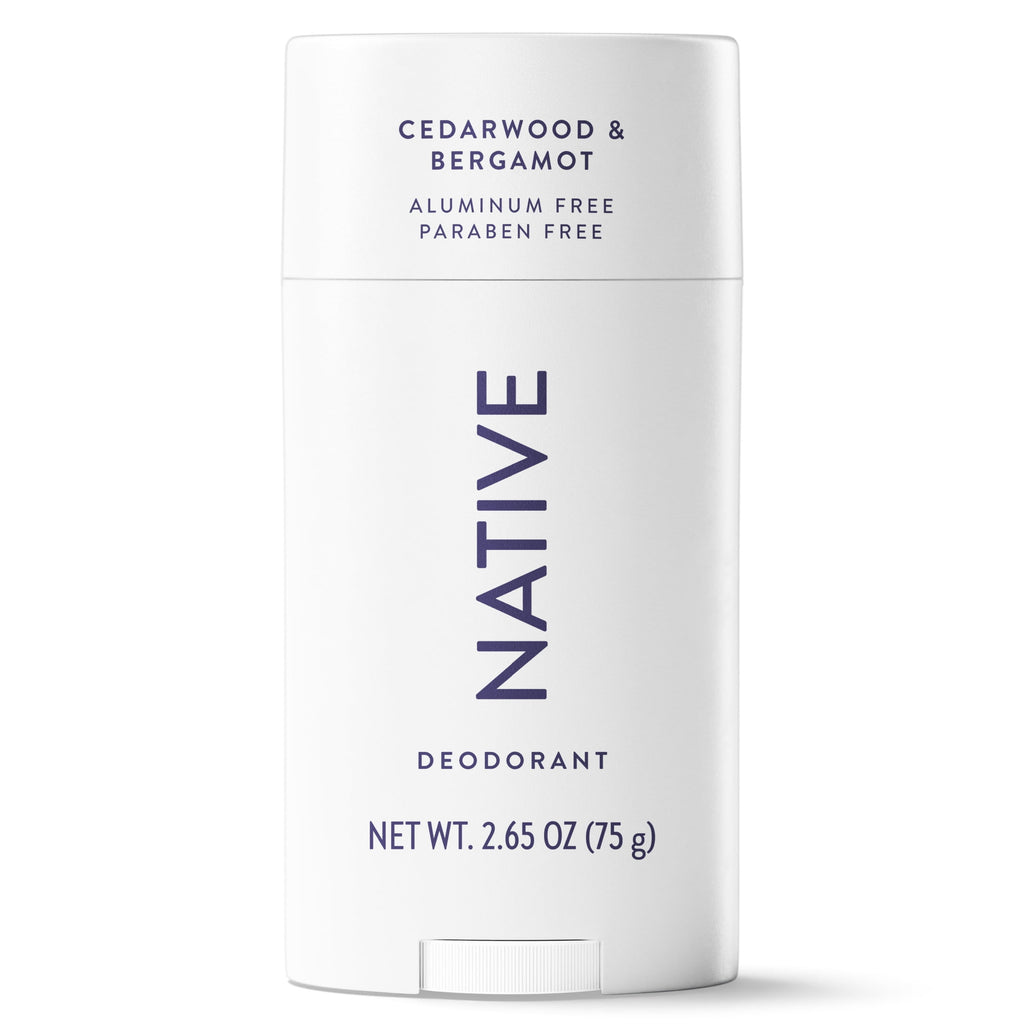 Aluminum Free Deodorant For Men, 72 Hour Solid Deodorant Stick, Cedarwood &amp; Bergamot, 2.65oz