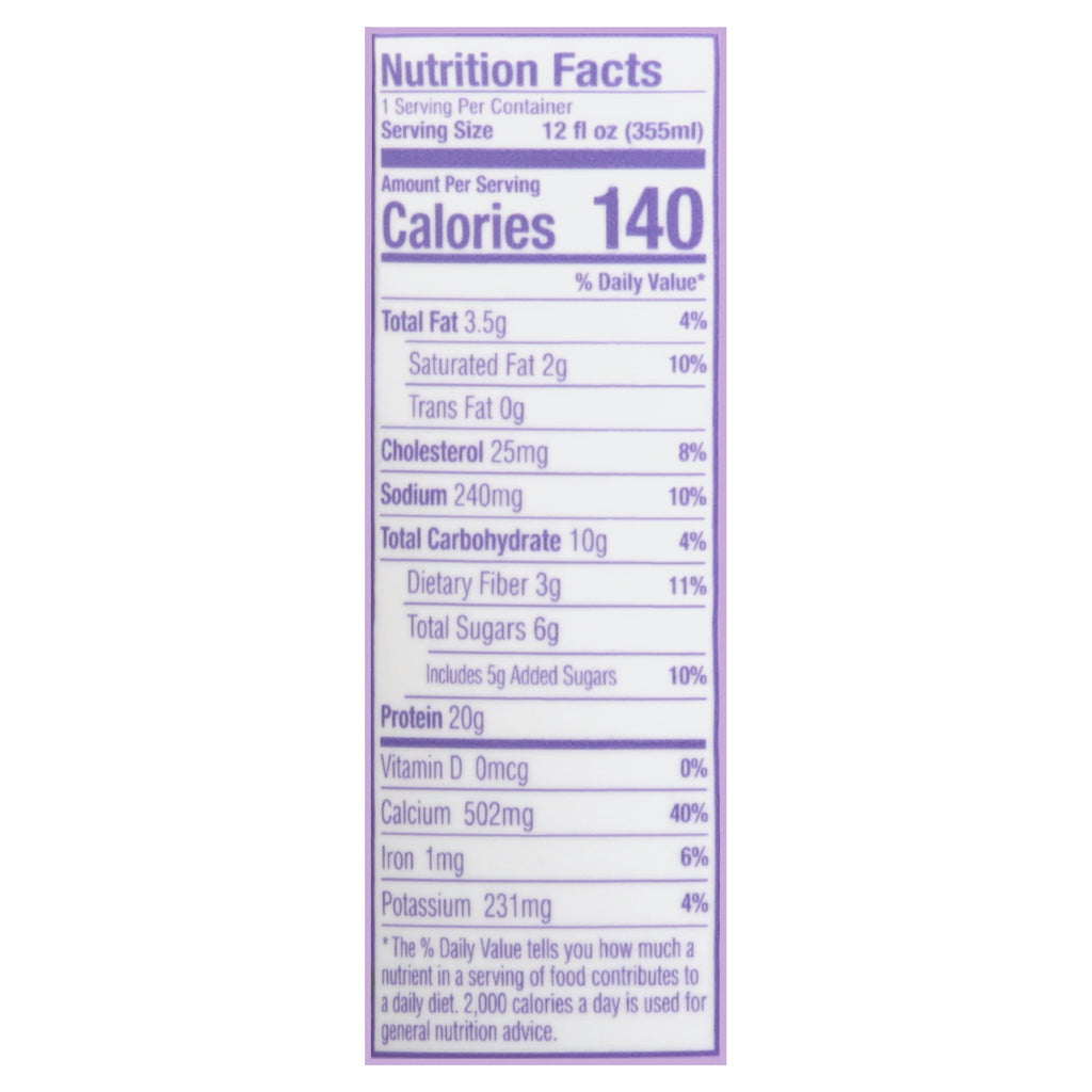 Fit 20g Protein, 140 Calories, Lactose Free, Gluten Free, Chocolate 12 Fl Oz