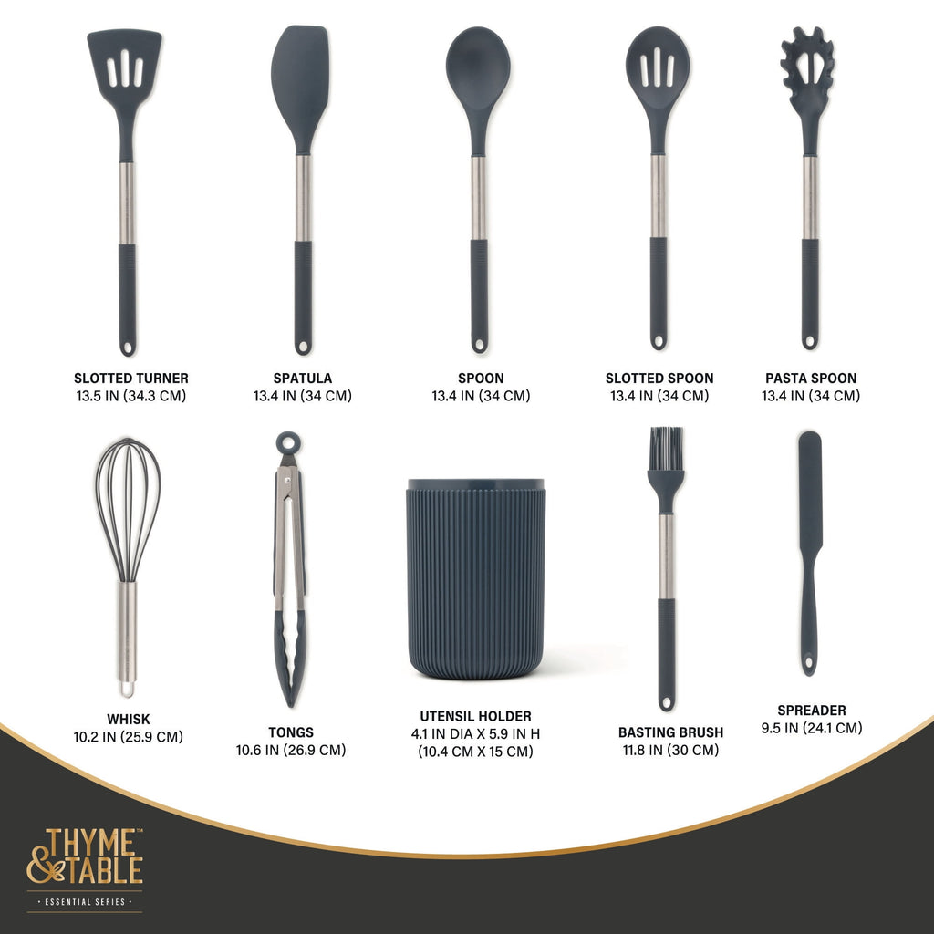Thyme &amp; Table 10-Piece Silicone Gadget Set - Green