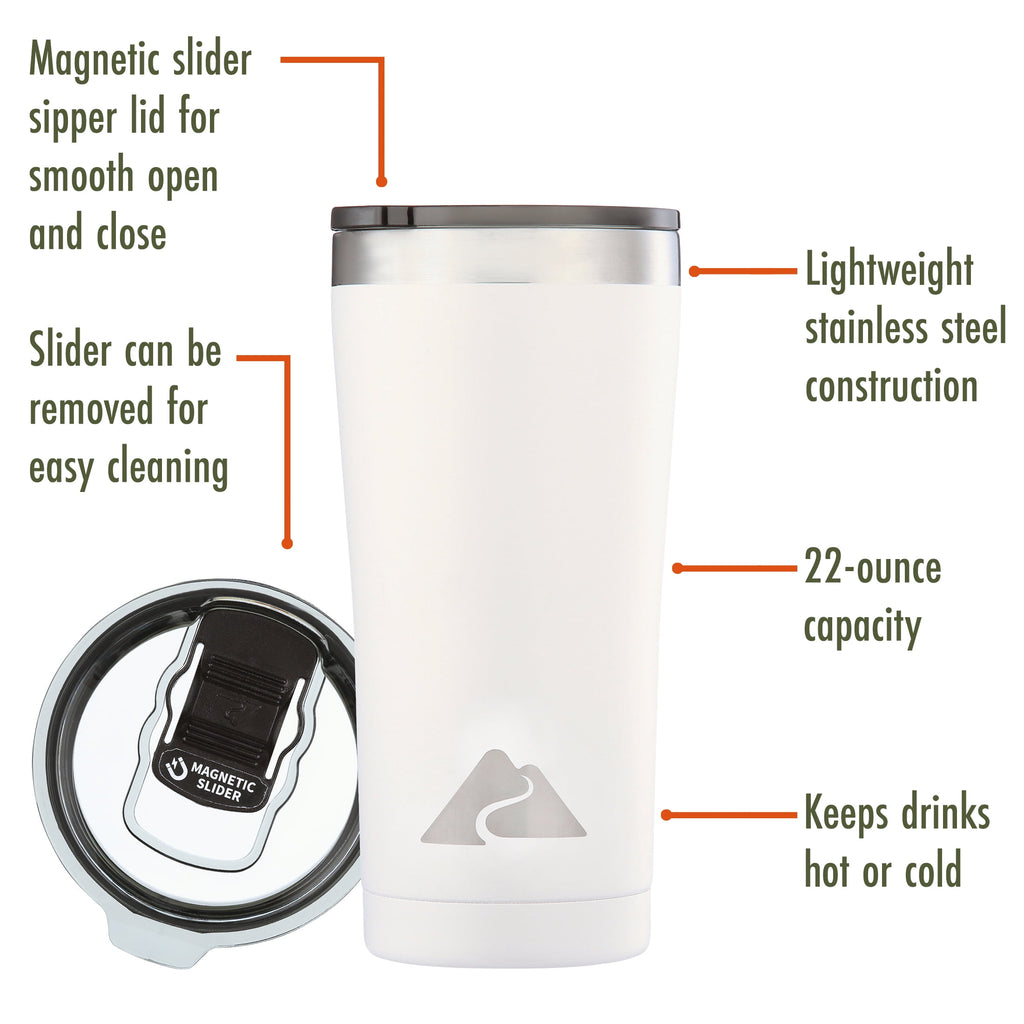 Ozark Trail 22 oz Stainless Steel Insulated Tumbler, Black