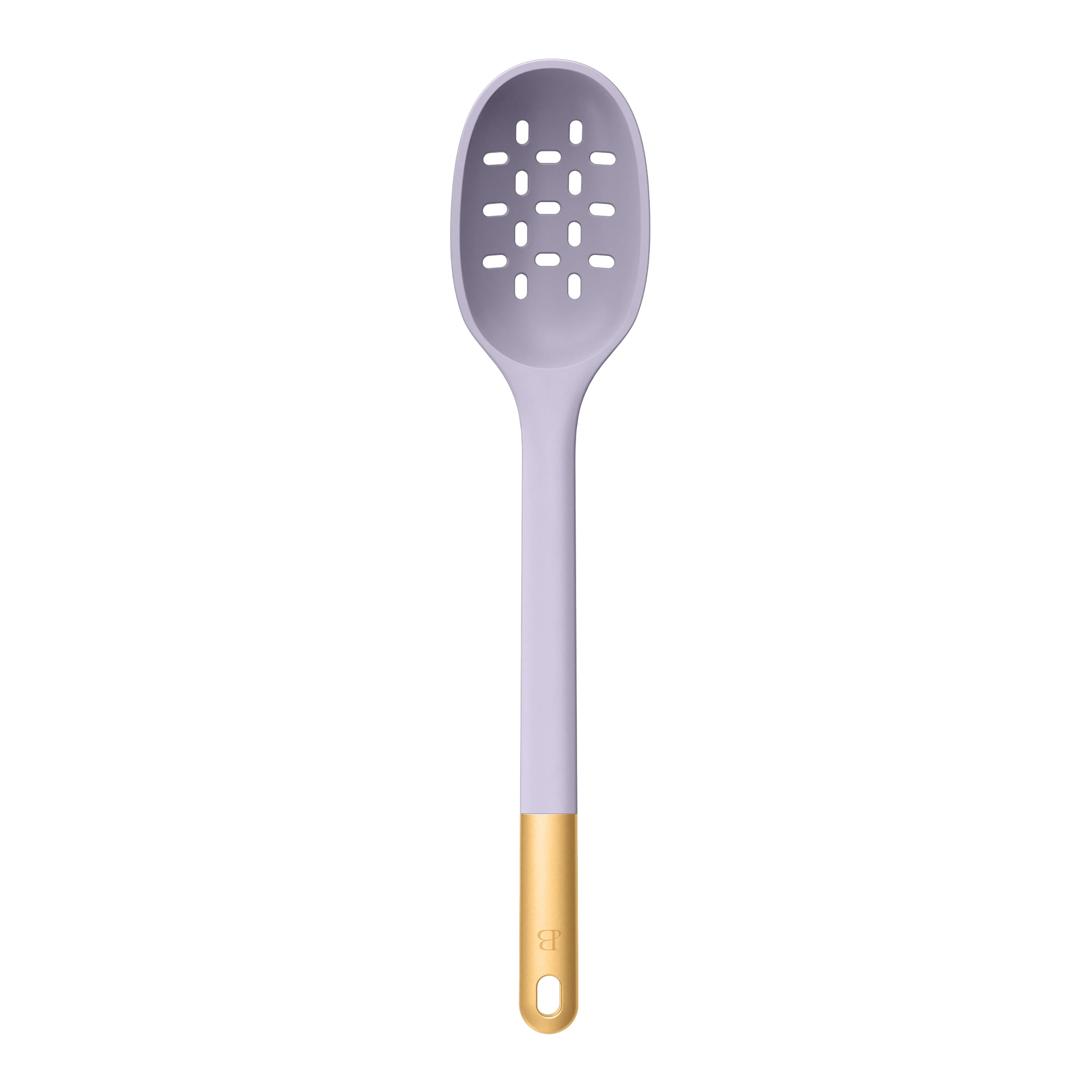 6-Piece Silicone Tool Set with Ceramic Crock, Porcini Taupe by Drew Barrymore