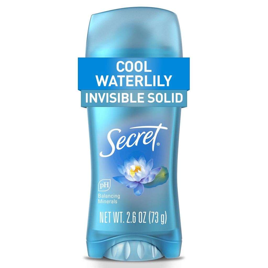 Antiperspirant &amp; Deodorant Invisible Solid Cool Waterlily, 72HR Breathable Sweat &amp; Odor Protection, 2.6 OZ