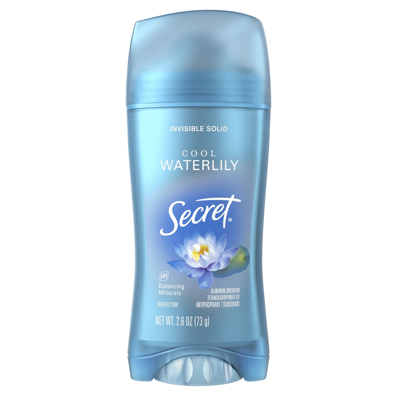 Antiperspirant &amp; Deodorant Invisible Solid Cool Waterlily, 72HR Breathable Sweat &amp; Odor Protection, 2.6 OZ