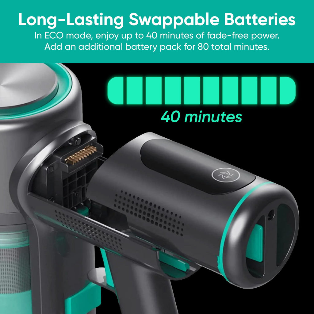 20kPa Cordless Stick Vacuum Cleaner — Lightweight for, Hard Floors &amp; Pet Hair