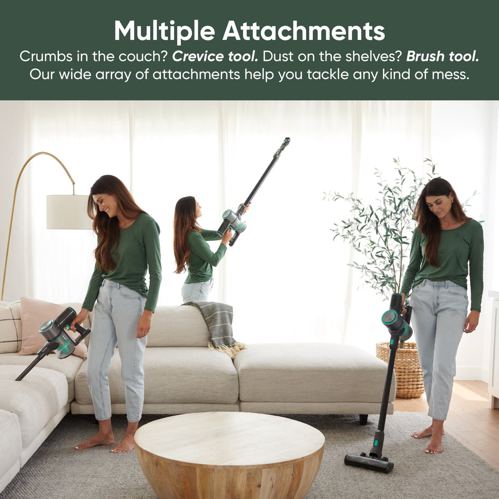 20kPa Cordless Stick Vacuum Cleaner — Lightweight for, Hard Floors &amp; Pet Hair