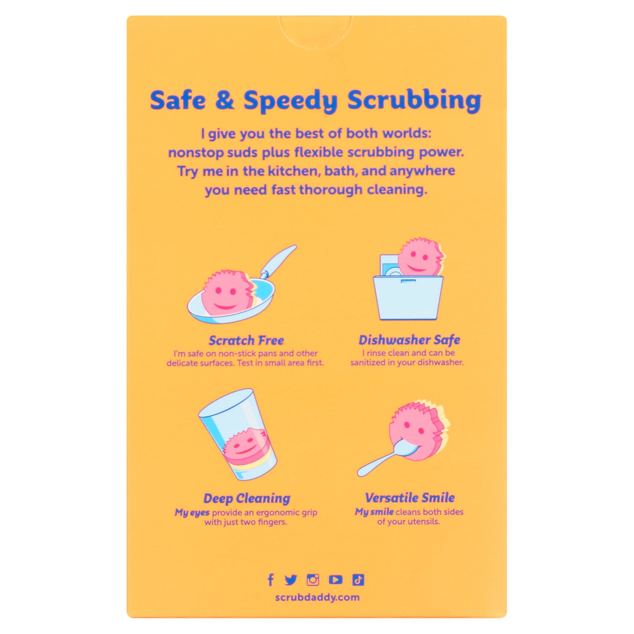 Scrub Mommy Non-Scratch Cleaning Sponges, 4 Count