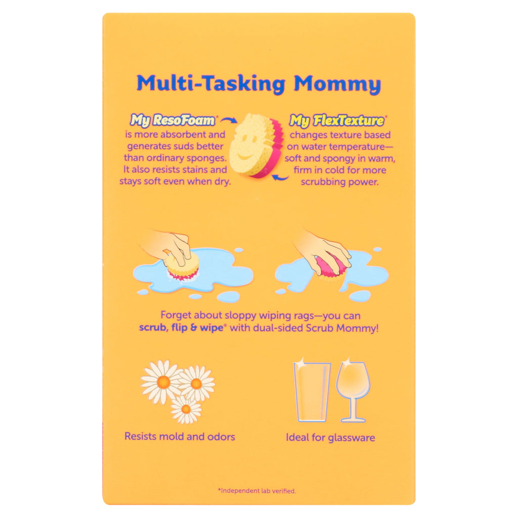 Scrub Mommy Non-Scratch Cleaning Sponges, 4 Count